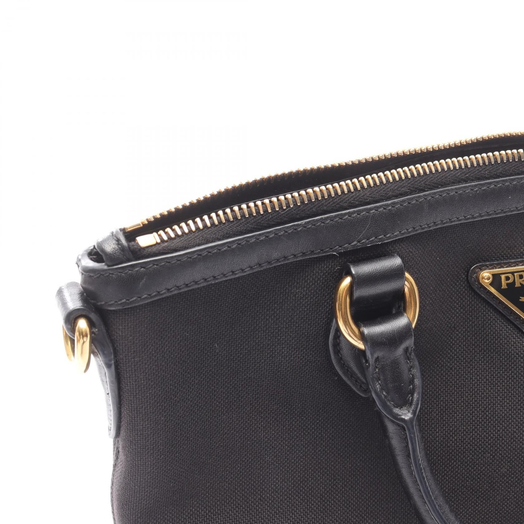 Prada Prada PRADA Canvas Leather Handbag Leather Handbag DUTY FREE for USA Size ONE SIZE - 5 Thumbnail