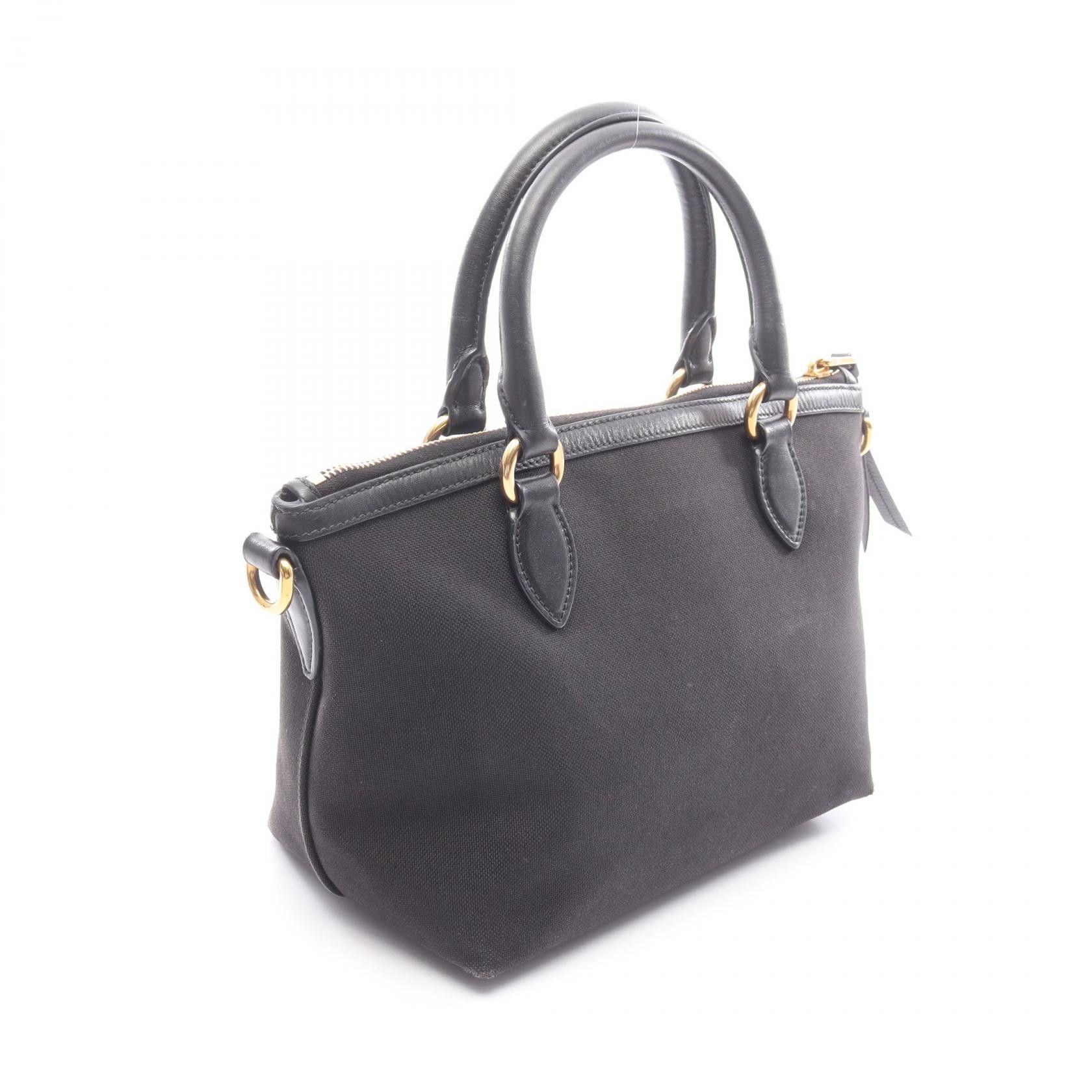 Prada Prada PRADA Canvas Leather Handbag Leather Handbag DUTY FREE for USA Size ONE SIZE - 2 Thumbnail