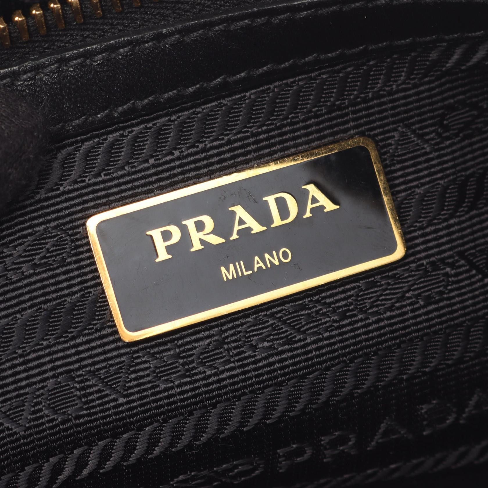 Prada Prada PRADA Canvas Leather Handbag Leather Handbag DUTY FREE for USA Size ONE SIZE - 4 Thumbnail