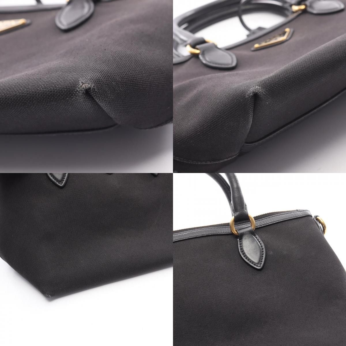 Prada Prada PRADA Canvas Leather Handbag Leather Handbag DUTY FREE for USA Size ONE SIZE - 9 Thumbnail