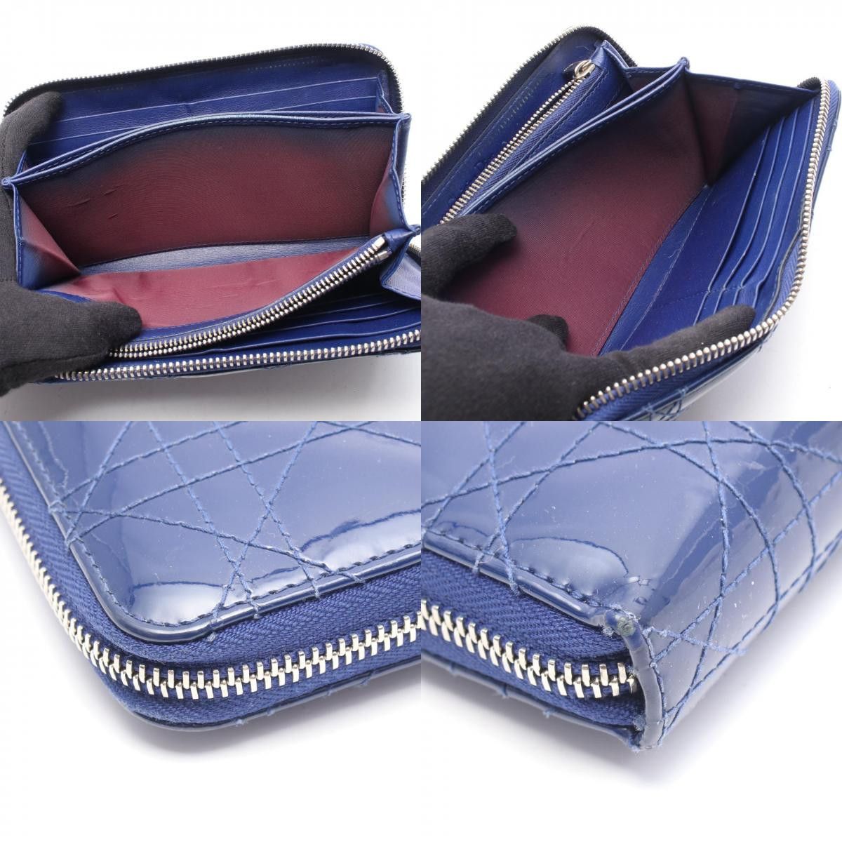 Dior Dior Christian Dior Lady Dior Patent Leather Long Wallet Leather Long Wallet DUTY FREE for USA Size ONE SIZE - 9 Thumbnail
