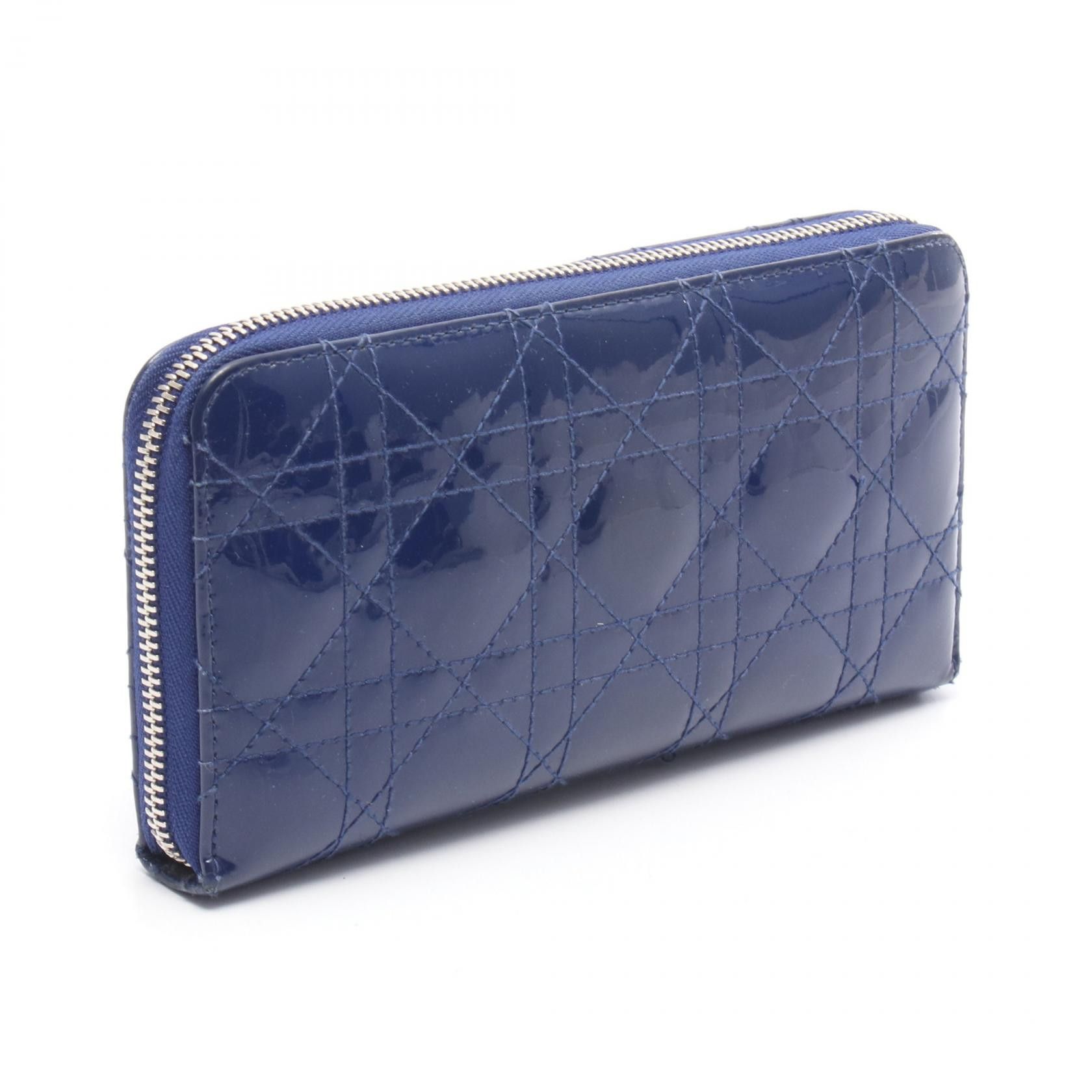 Dior Dior Christian Dior Lady Dior Patent Leather Long Wallet Leather Long Wallet DUTY FREE for USA Size ONE SIZE - 2 Thumbnail