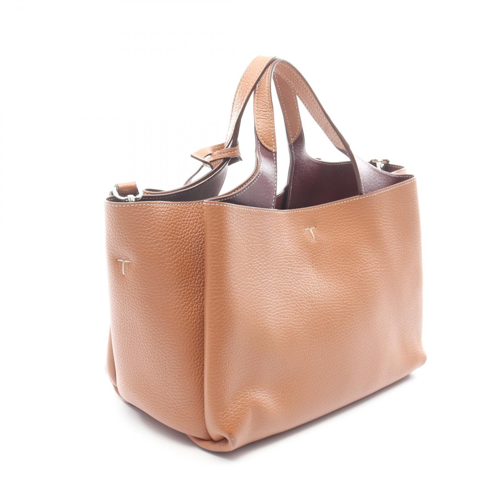 Tod's Tod's TOD'S T Timeless Leather 2way Bag Leather Handbag DUTY FREE for USA Size ONE SIZE - 2 Thumbnail