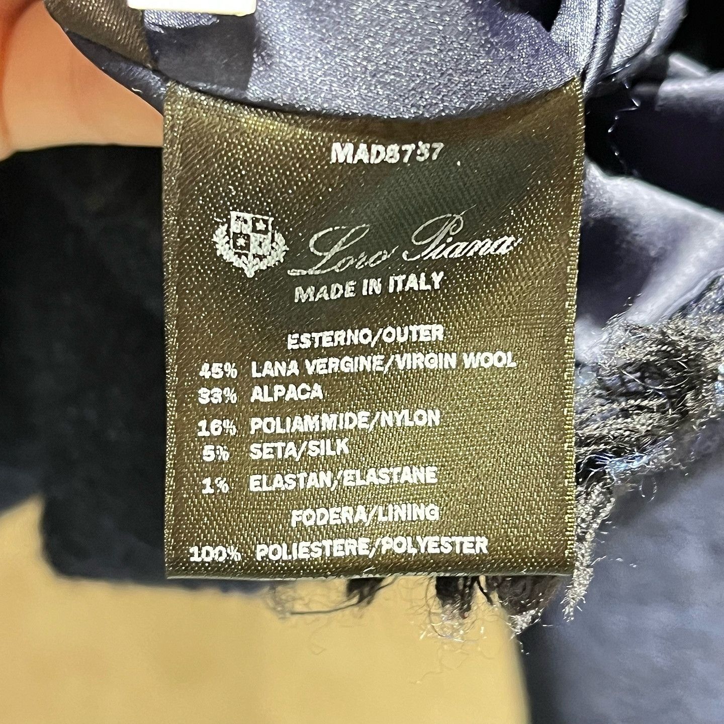 Loro Piana Loro Piana Blue Wool Alpaca Blend Jacket Size 36 Size XS / US 0-2 / IT 36-38 - 4 Thumbnail