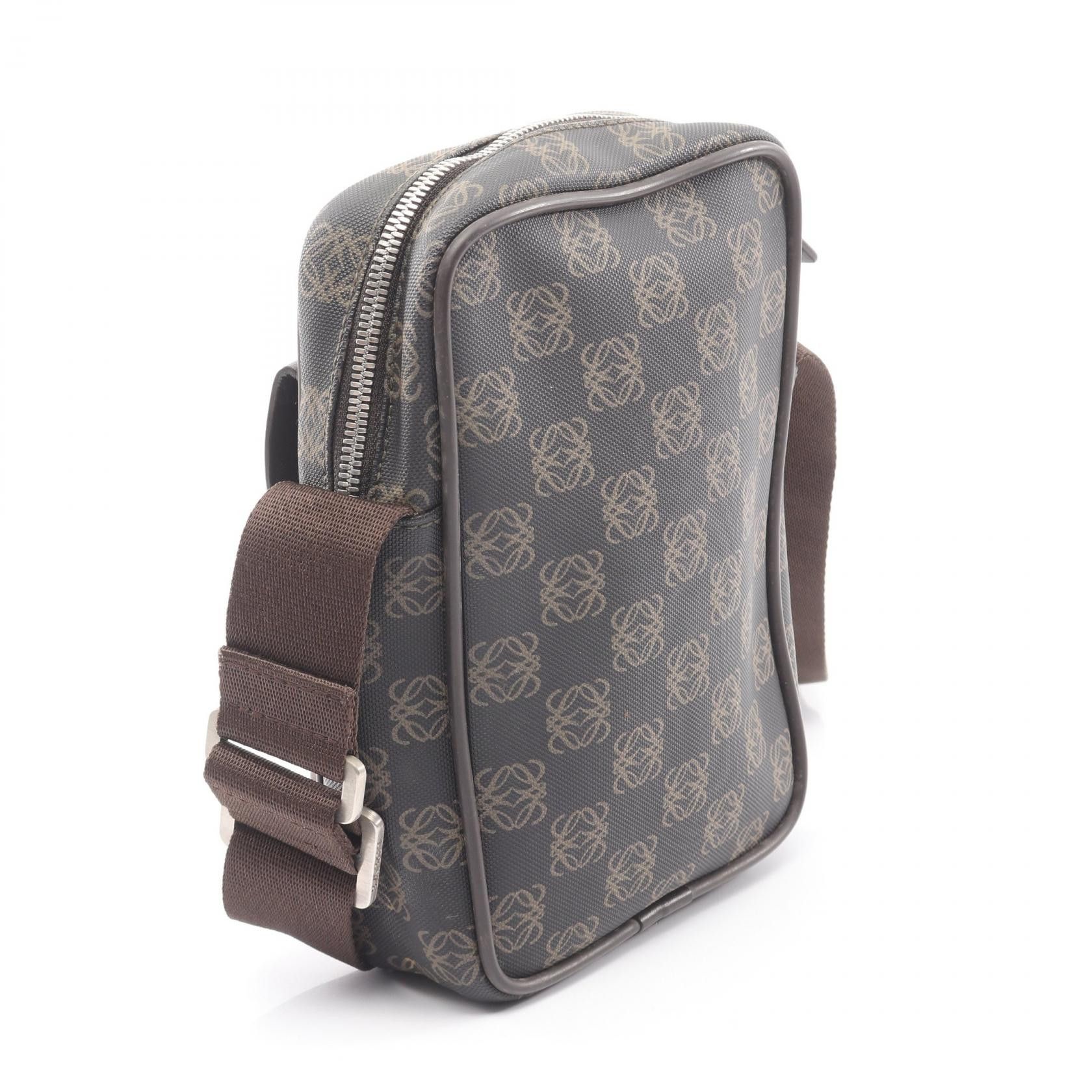 Loewe Loewe Loewe Repeat Anagram Coated Canvas Shoulder Bag Textile Shoulder Bag DUTY FREE for USA Size ONE SIZE - 2 Thumbnail