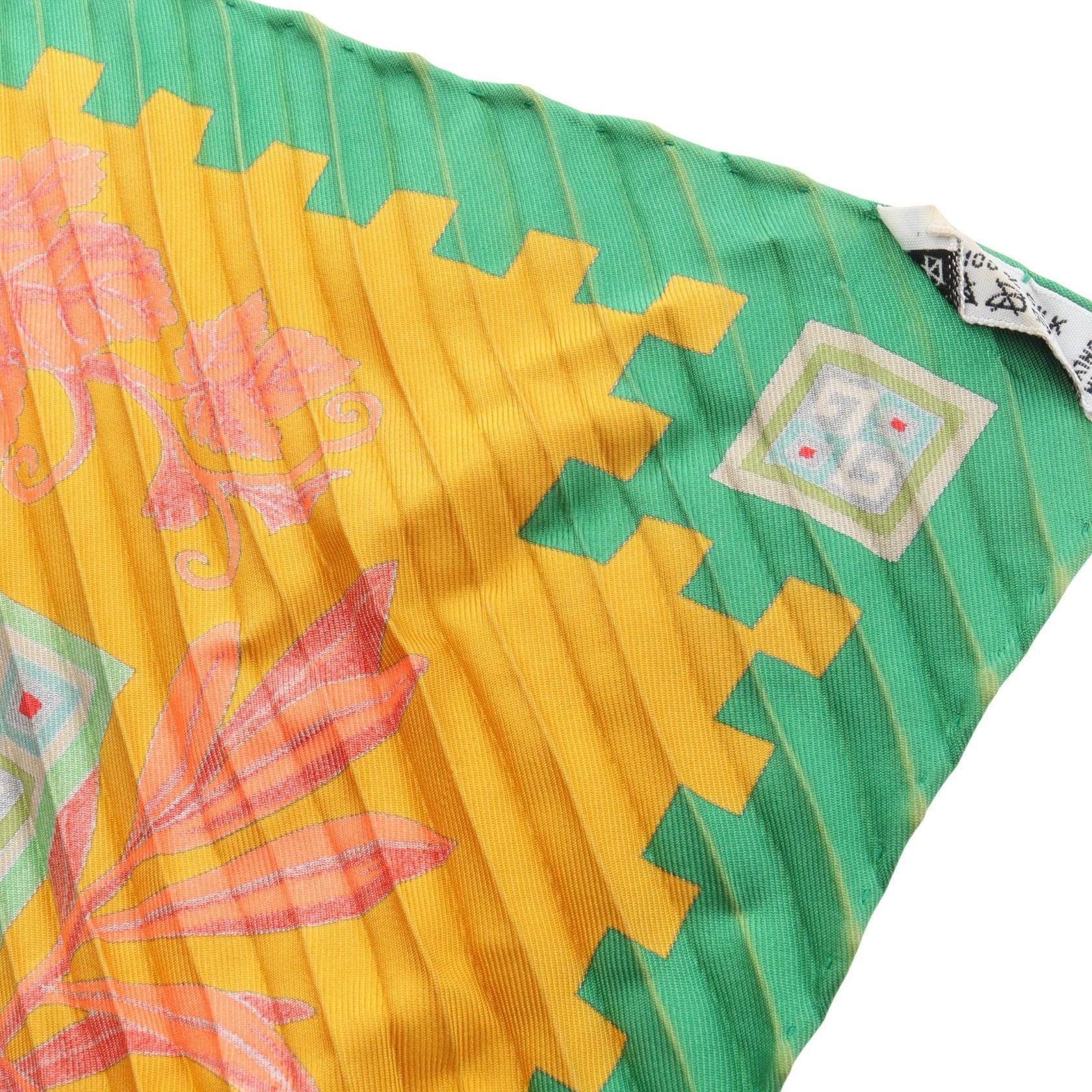 Hermes Hermes Hermes Carre Plisse MUSIQUE DES DIEUX Silk Scarf Textile Scarf DUTY FREE for USA Size ONE SIZE - 7 Thumbnail