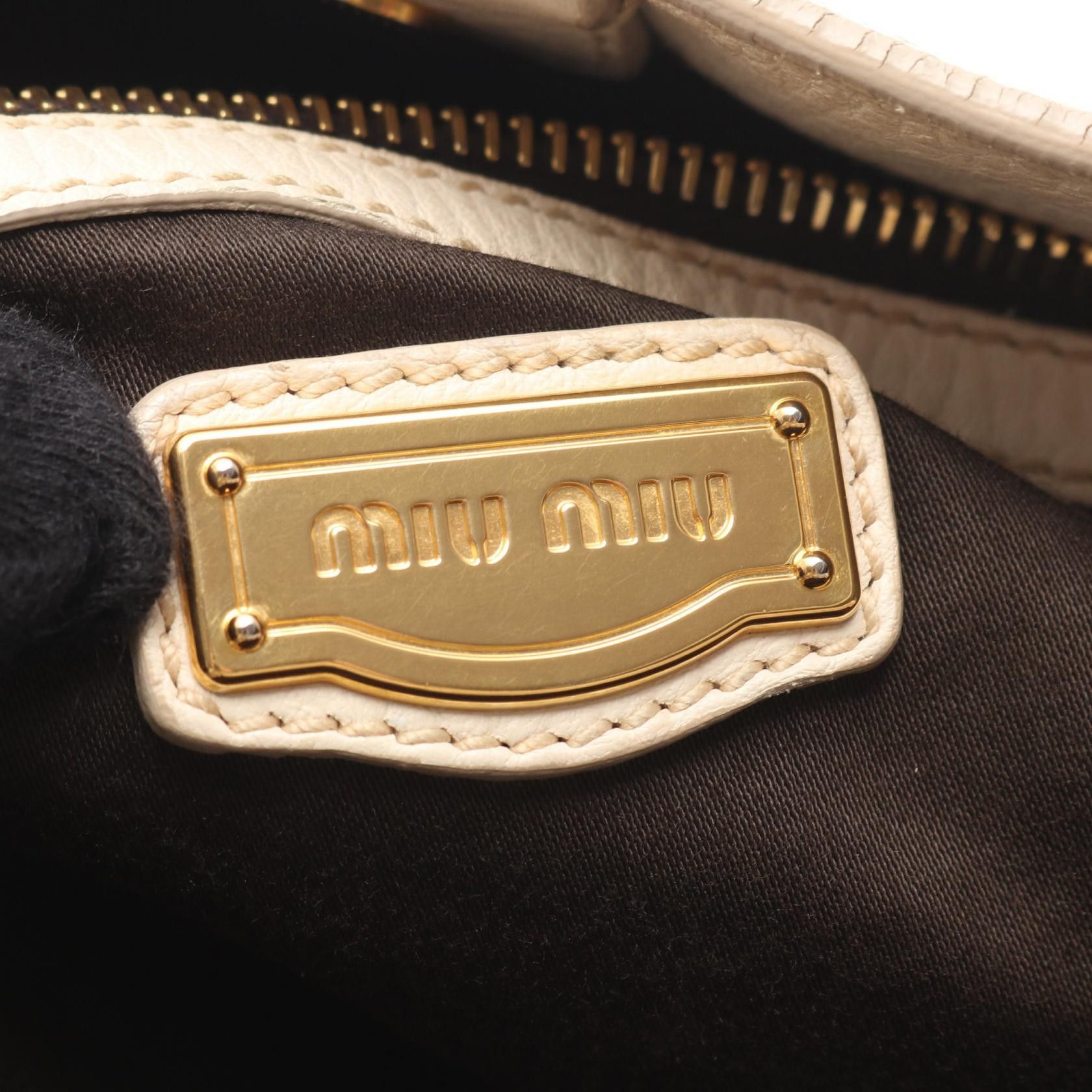 Miu Miu Miu Miu Miu Miu Leather Tote Bag Leather Tote Bag DUTY FREE for USA Size ONE SIZE - 4 Thumbnail