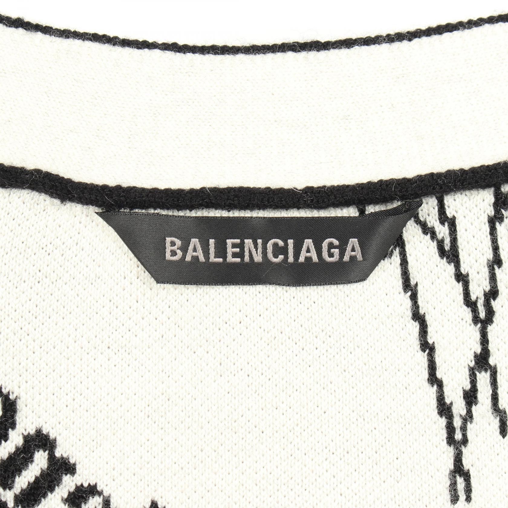 Balenciaga Balenciaga Balenciaga logo wool cardigan Textile Tops 724852 DUTY FREE for USA Size ONE SIZE - 3 Thumbnail