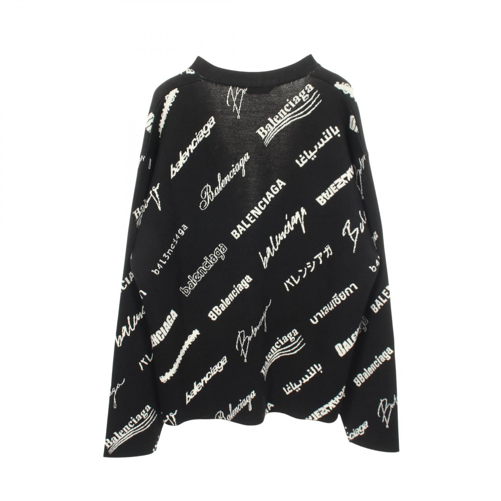 Balenciaga Balenciaga Balenciaga logo wool cardigan Textile Tops 724852 DUTY FREE for USA Size ONE SIZE - 2 Thumbnail