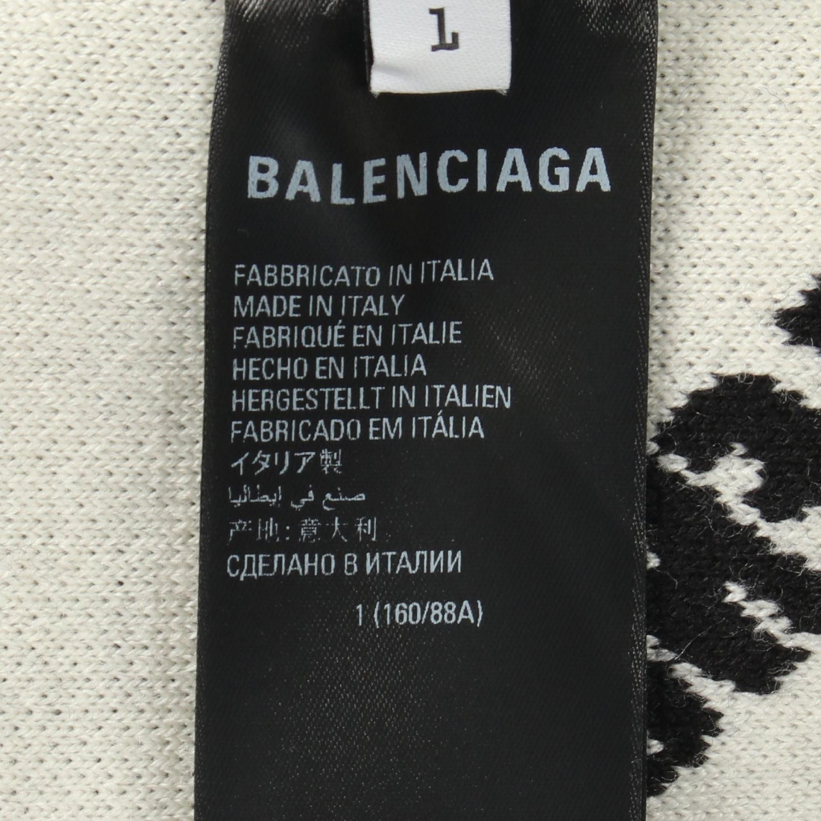 Balenciaga Balenciaga Balenciaga logo wool cardigan Textile Tops 724852 DUTY FREE for USA Size ONE SIZE - 5 Thumbnail