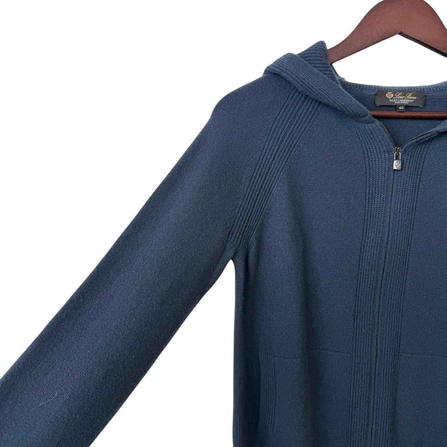Loro Piana Loro Piana Baby Cashmere Zip Hoodie Size 40 Size S / US 4 / IT 40 - 7 Thumbnail