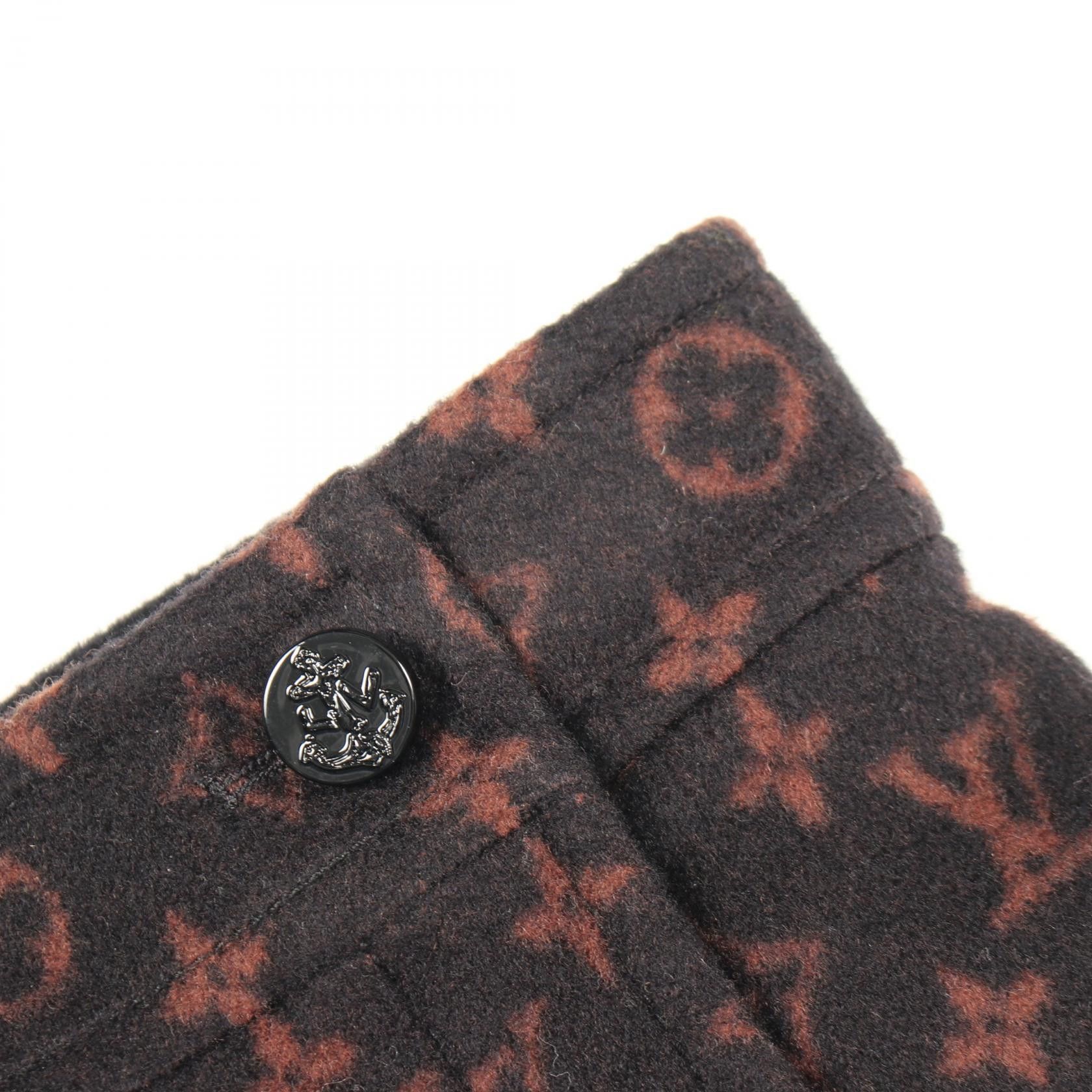Louis Vuitton Louis Vuitton Louis Vuitton Monogram Wool Silk Skirt Textile Skirts DUTY FREE for USA Size ONE SIZE - 7 Thumbnail