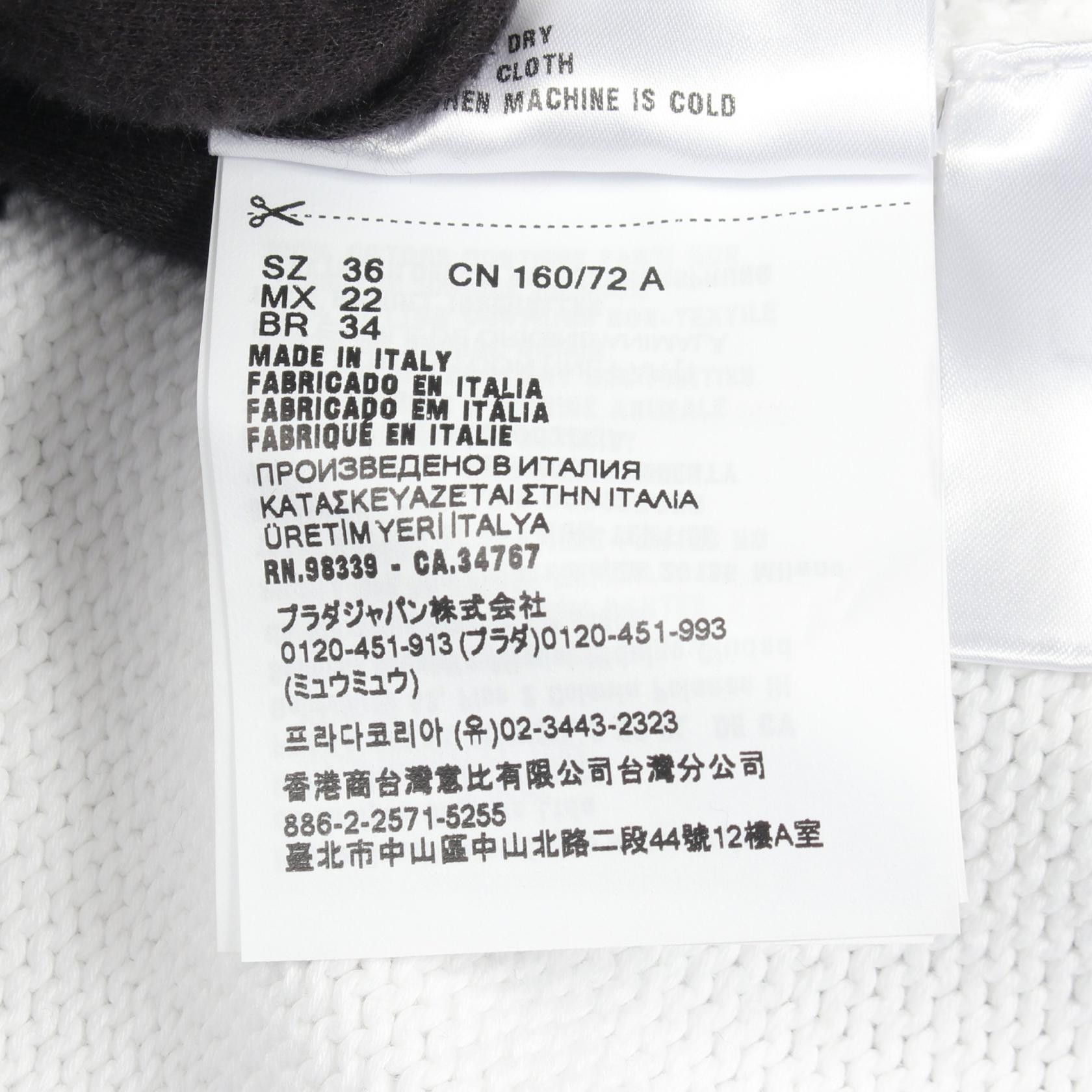 Prada Prada Prada Cotton Cardigan Textile Tops P25N54 DUTY FREE for USA Size ONE SIZE - 5 Thumbnail