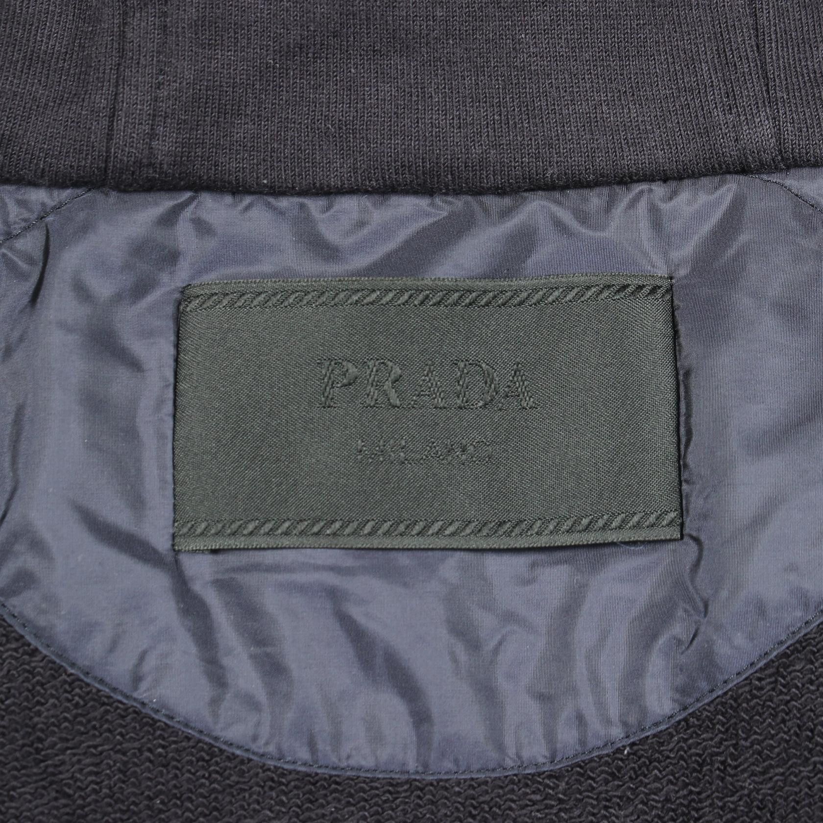 Prada Prada Prada RE-NYLON Cotton Nylon Hoodie Textile Sweatshirts & Hoodies DUTY FREE for USA Size ONE SIZE - 3 Thumbnail