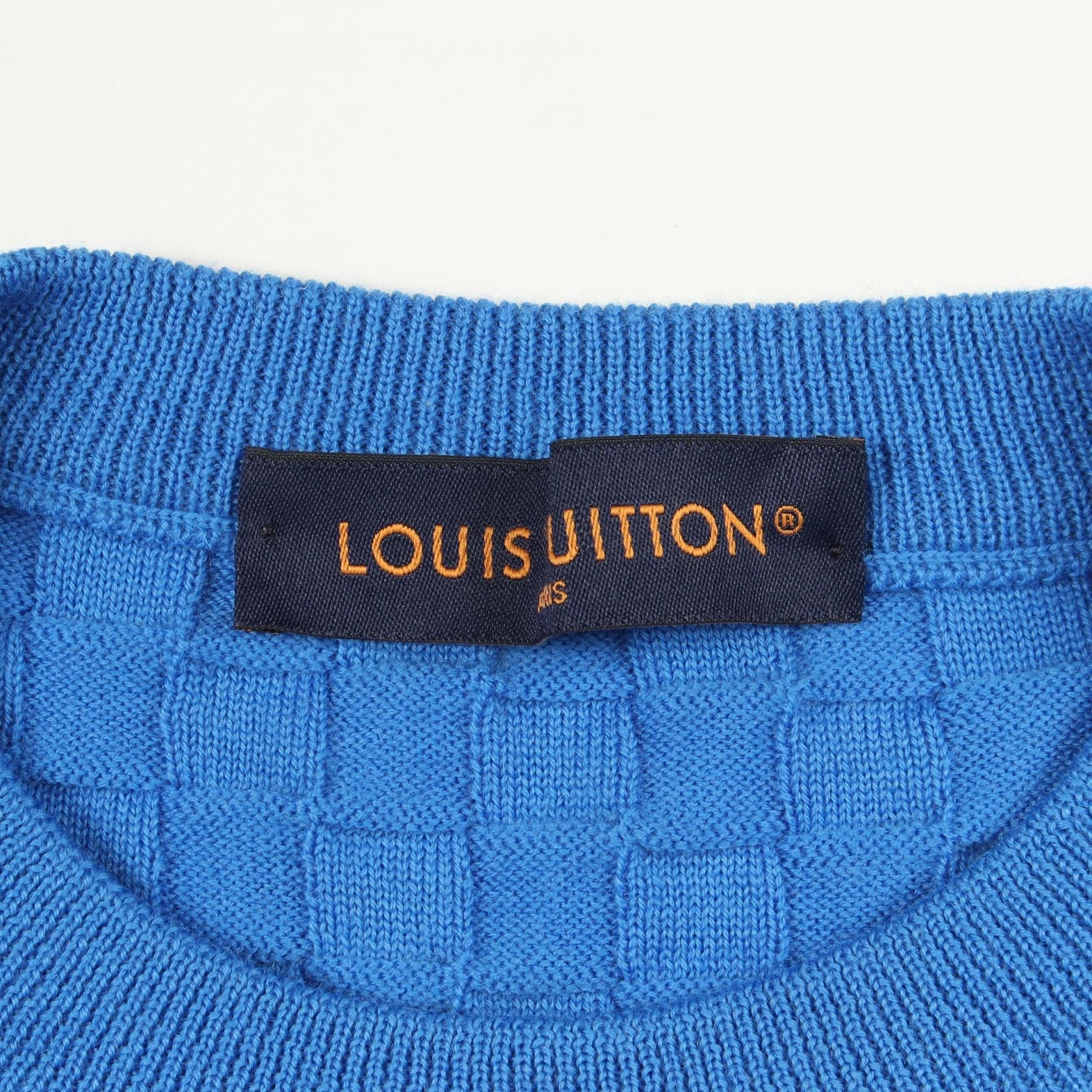 Louis Vuitton Louis Vuitton Louis Vuitton Damier Wool Knit Textile Tops RM231QVORHJN40W DUTY FREE for USA Size ONE SIZE - 3 Thumbnail