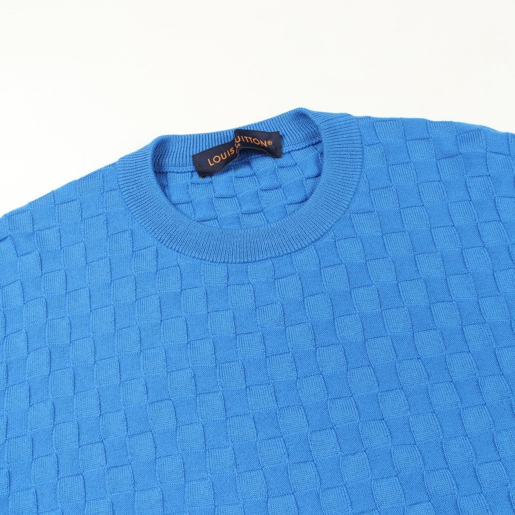 Louis Vuitton Louis Vuitton Louis Vuitton Damier Wool Knit Textile Tops RM231QVORHJN40W DUTY FREE for USA Size ONE SIZE - 5 Thumbnail