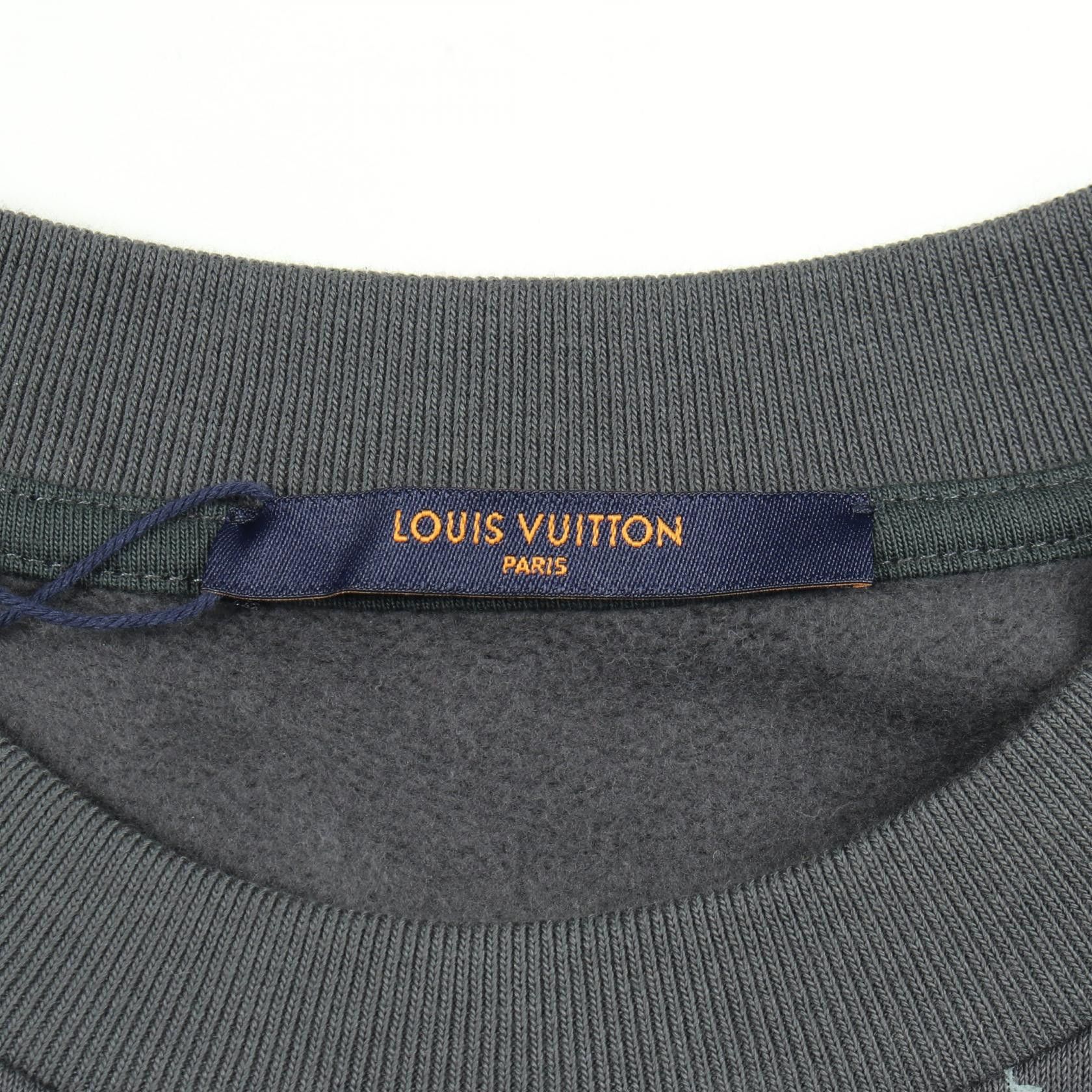 Louis Vuitton Louis Vuitton Louis Vuitton Damier Spread Printed Cotton Sweatshirt Textile Sweatshirts & Hoodies DUTY FREE for USA Size ONE SIZE - 3 Thumbnail