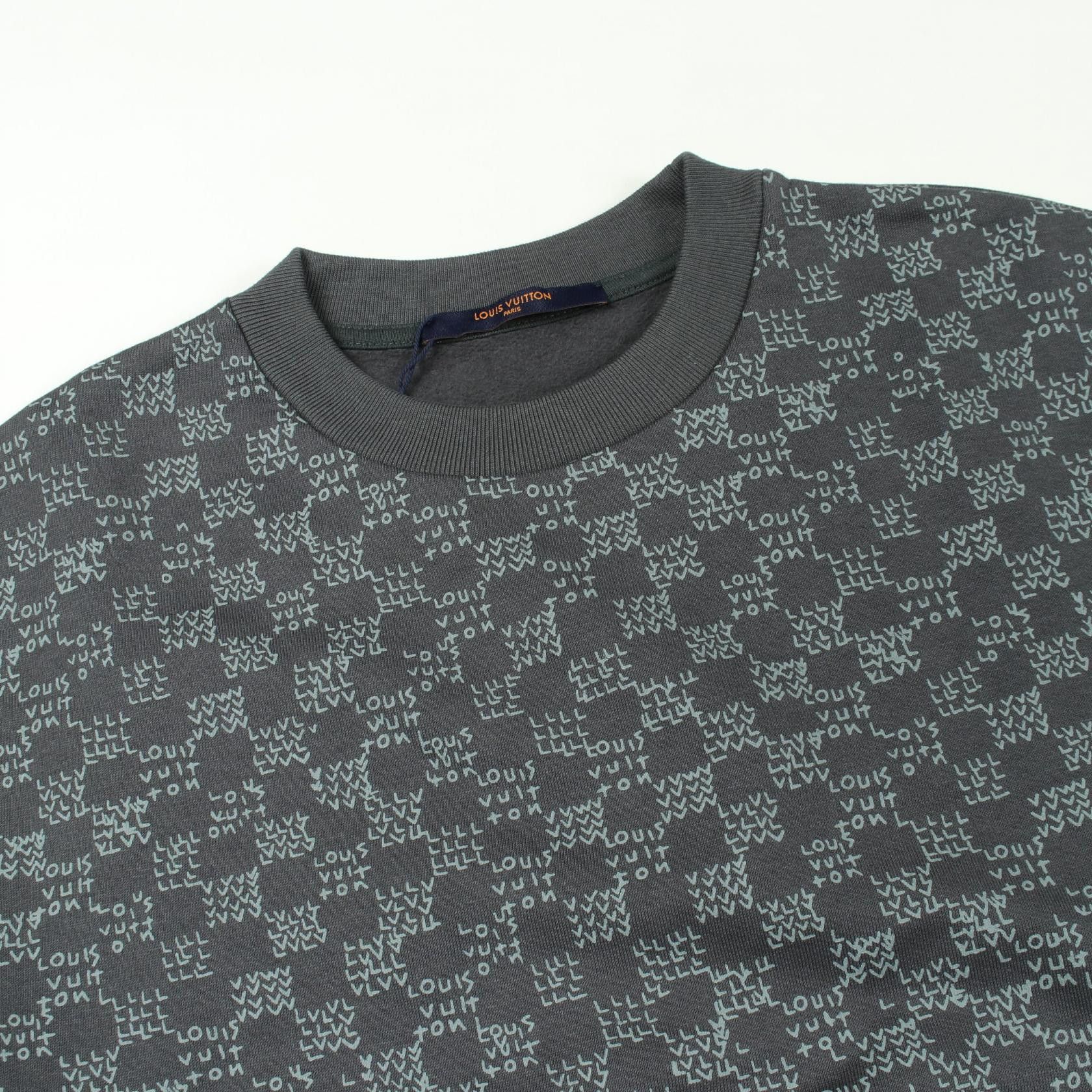 Louis Vuitton Louis Vuitton Louis Vuitton Damier Spread Printed Cotton Sweatshirt Textile Sweatshirts & Hoodies DUTY FREE for USA Size ONE SIZE - 6 Thumbnail