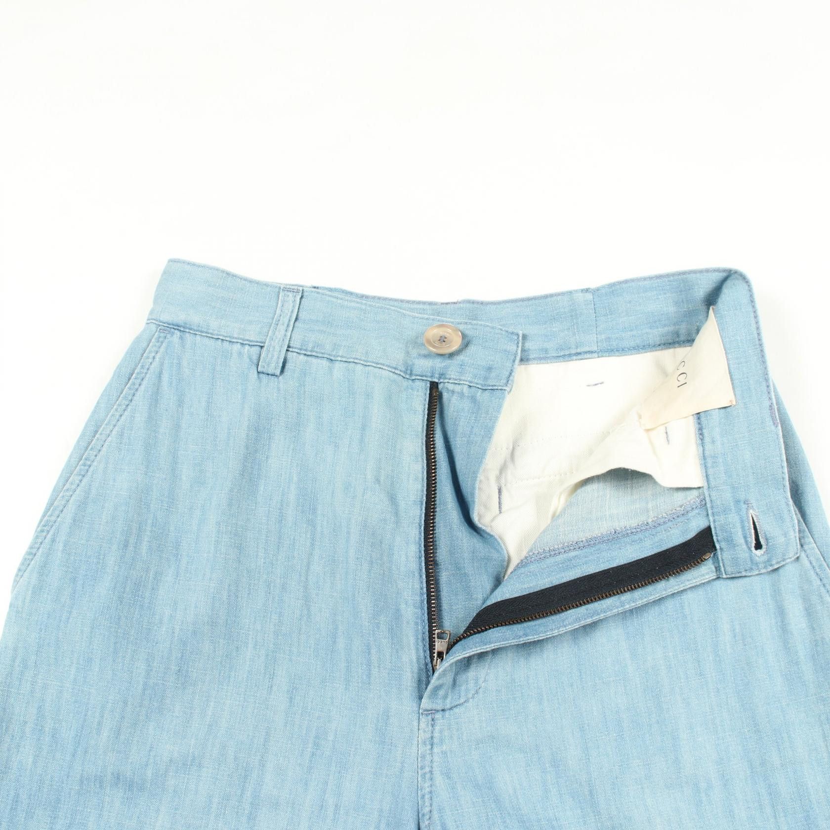 Gucci Gucci Gucci Embroidered Denim Pants Textile Bottoms DUTY FREE for USA Size ONE SIZE - 6 Thumbnail