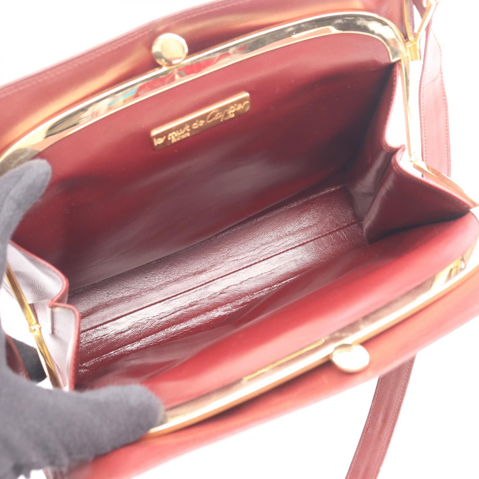Cartier Cartier Cartier Must Line Leather Shoulder Bag Leather Shoulder Bag DUTY FREE for USA Size ONE SIZE - 3 Thumbnail