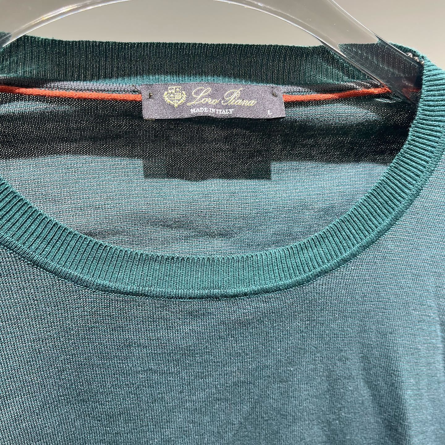 Loro Piana Loro Piana Green Cotton Sweater Size L Size US L / EU 52-54 / 3 - 3 Thumbnail