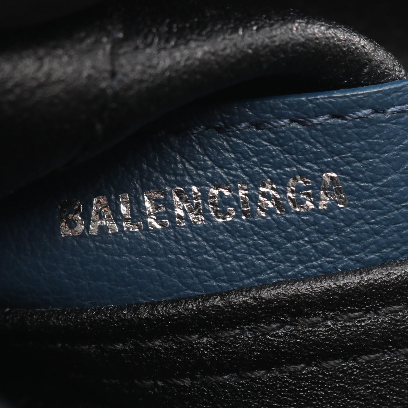 Balenciaga Balenciaga Balenciaga Navy Cabas leather canvas 2way handbag Leather Handbag 390346 DUTY FREE for USA Size ONE SIZE - 4 Thumbnail