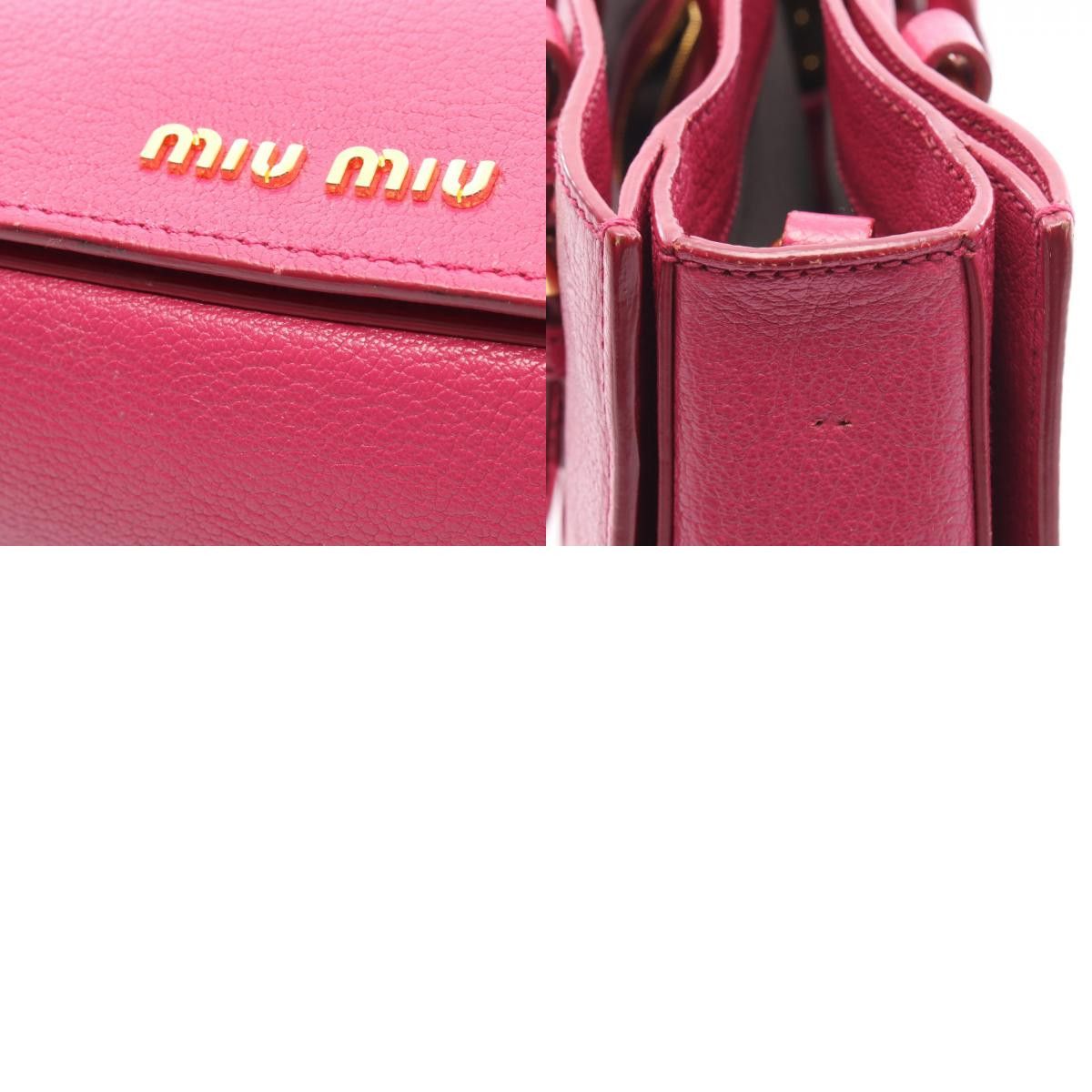 Miu Miu Miu Miu Miu Miu Madras 2way handbag Leather Handbag DUTY FREE for USA Size ONE SIZE - 10 Thumbnail