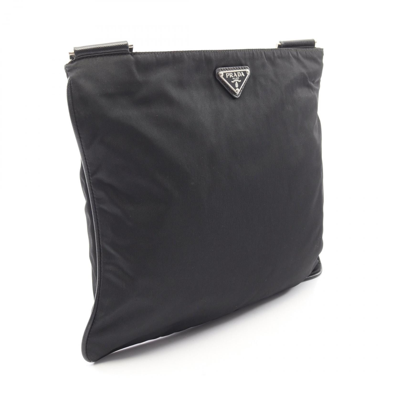 Prada Prada Prada Triangle Logo Nylon Saffiano Leather Shoulder Bag Textile Shoulder Bag DUTY FREE for USA Size ONE SIZE - 2 Thumbnail