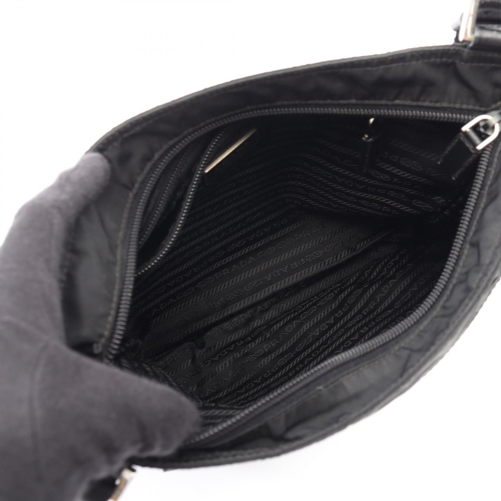 Prada Prada Prada Triangle Logo Nylon Saffiano Leather Shoulder Bag Textile Shoulder Bag DUTY FREE for USA Size ONE SIZE - 3 Thumbnail