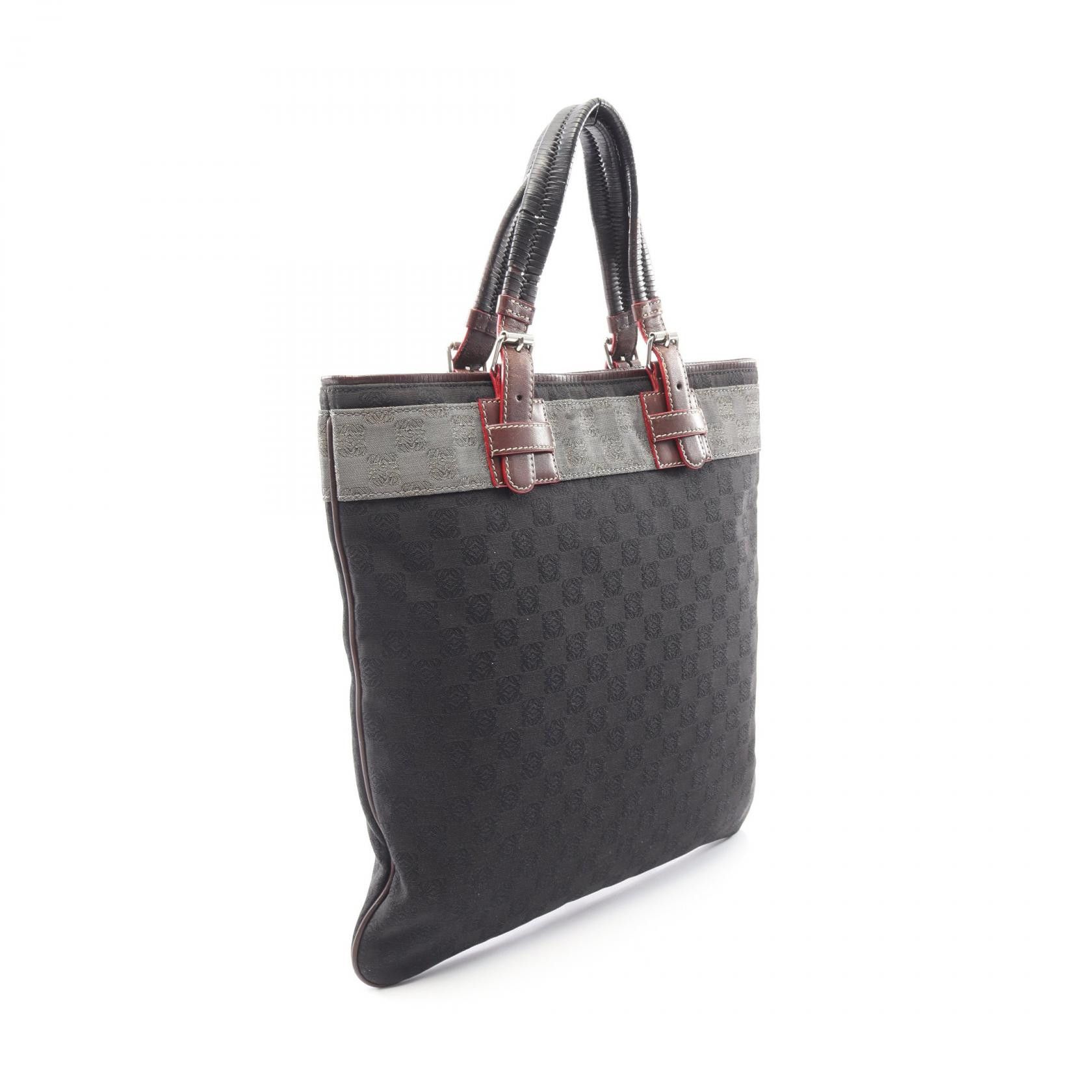 Loewe Loewe Loewe Anagram Canvas Leather Tote Bag Leather Tote Bag DUTY FREE for USA Size ONE SIZE - 2 Thumbnail