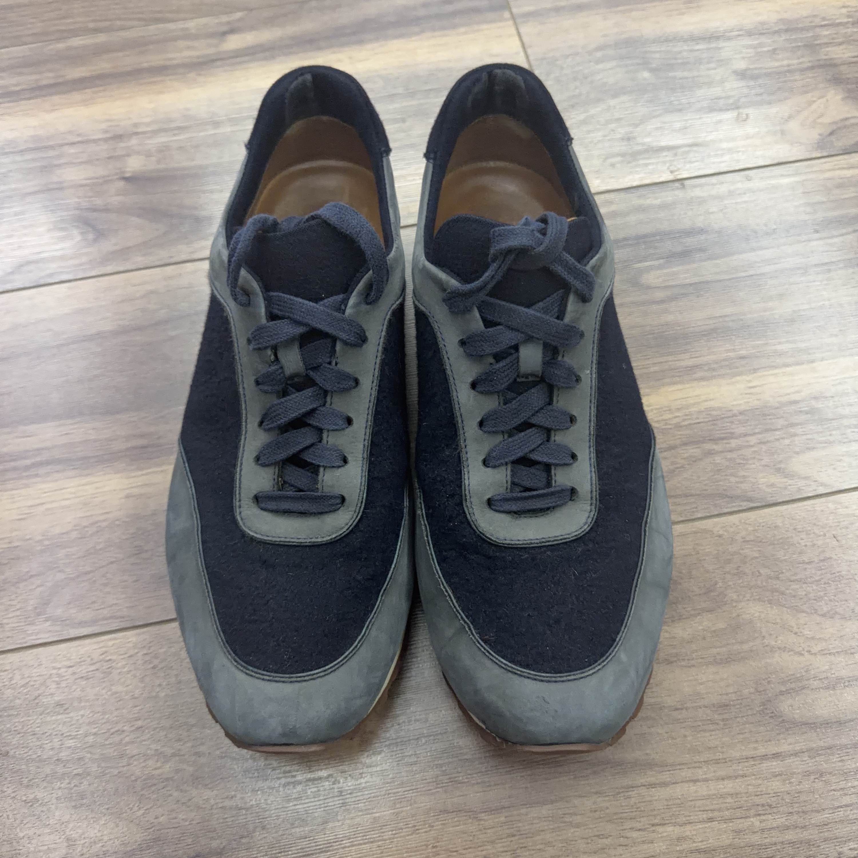 Loro Piana Loro Piana Two-Tone Suede Wool Low-Top Sneakers Size 43 Size US 10 / EU 43 - 2 Thumbnail