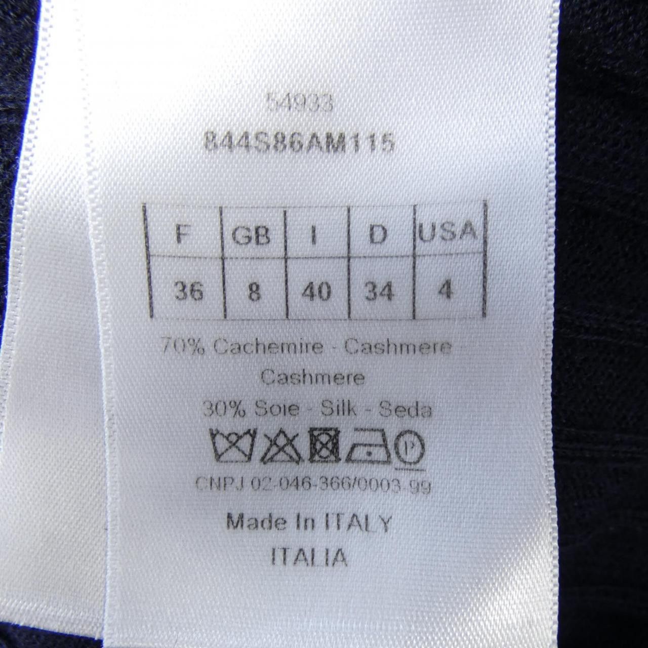 Dior Dior Christian Dior Silk Cashmere Knitwear Textile Tops 844S86AM115 DUTY FREE for USA Size ONE SIZE - 3 Thumbnail