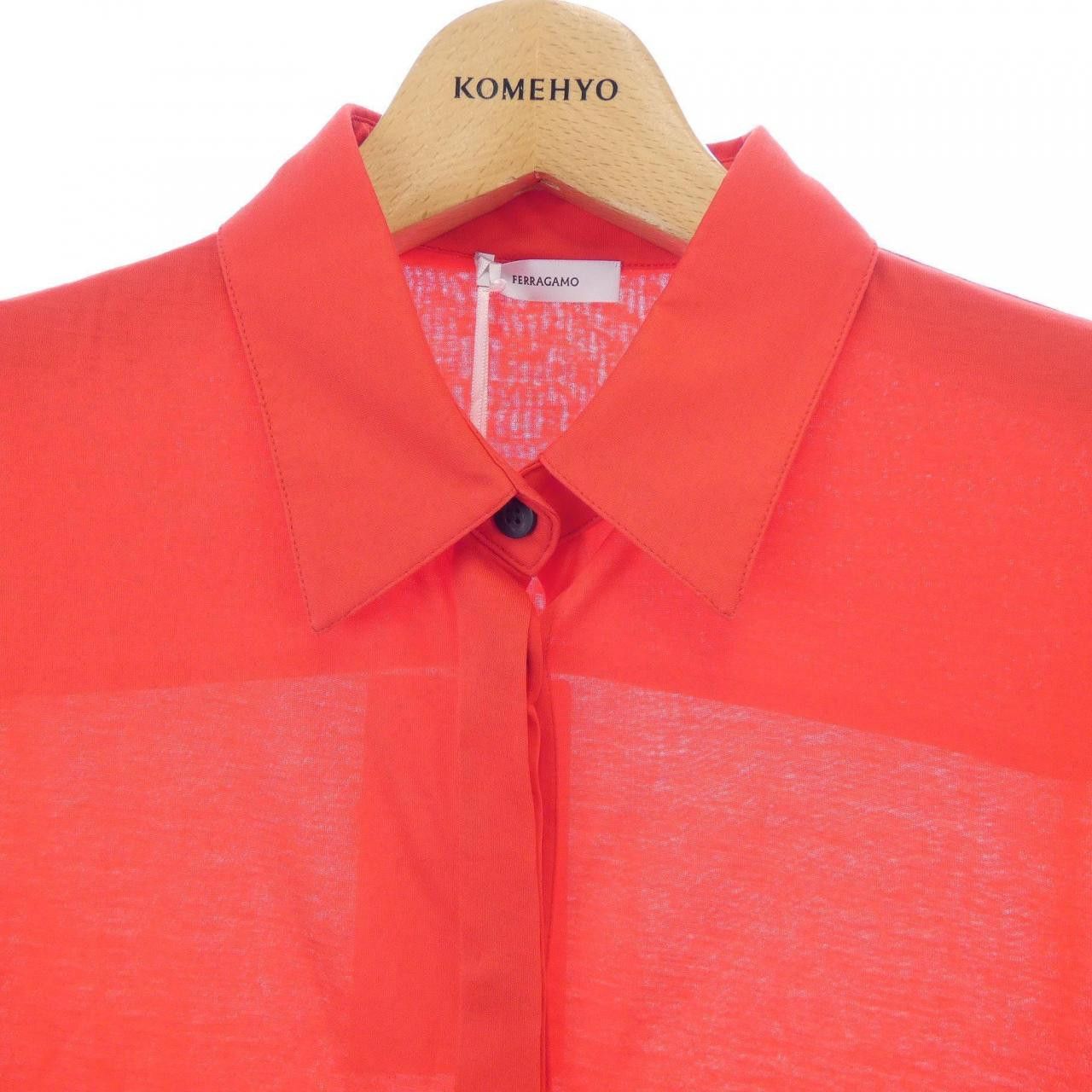 Salvatore Ferragamo Salvatore Ferragamo Salvatore Ferragamo Cotton Shirt Textile Dress Shirt DUTY FREE for USA Size ONE SIZE - 5 Thumbnail