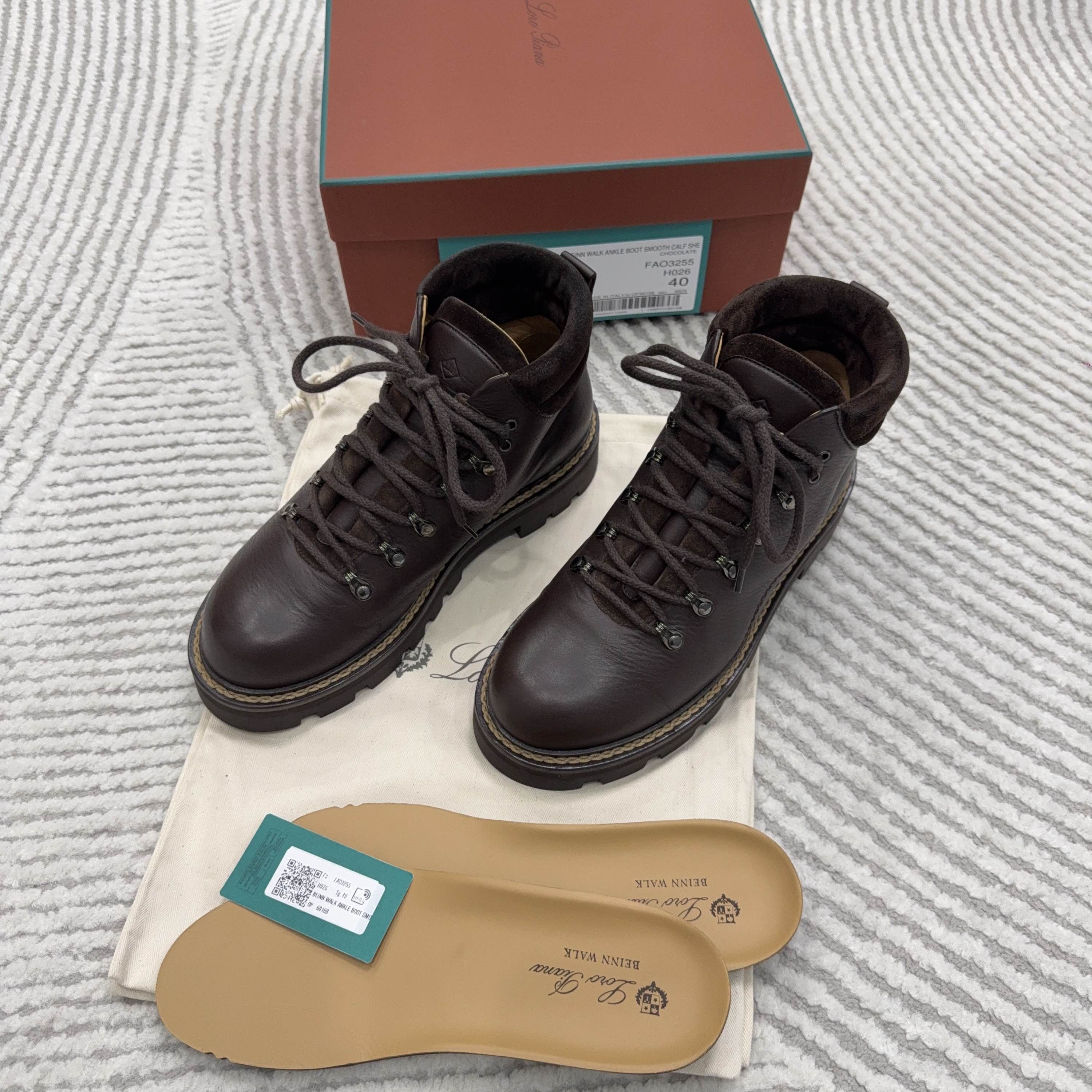 Loro Piana Loro Piana Beinn Walk Leather Ankle Boots Size US 7 / EU 40 Size US 7 / EU 40 - 7 Thumbnail