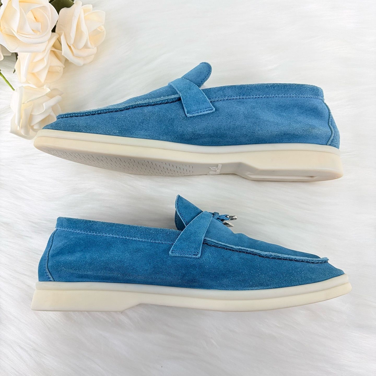 Loro Piana Loro Piana Suede Summer Charms Walk Loafers Size 35.5 Size US 5.5 / IT 35.5 - 7 Thumbnail