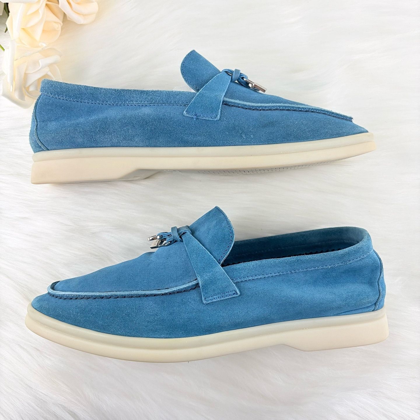 Loro Piana Loro Piana Suede Summer Charms Walk Loafers Size 35.5 Size US 5.5 / IT 35.5 - 8 Thumbnail