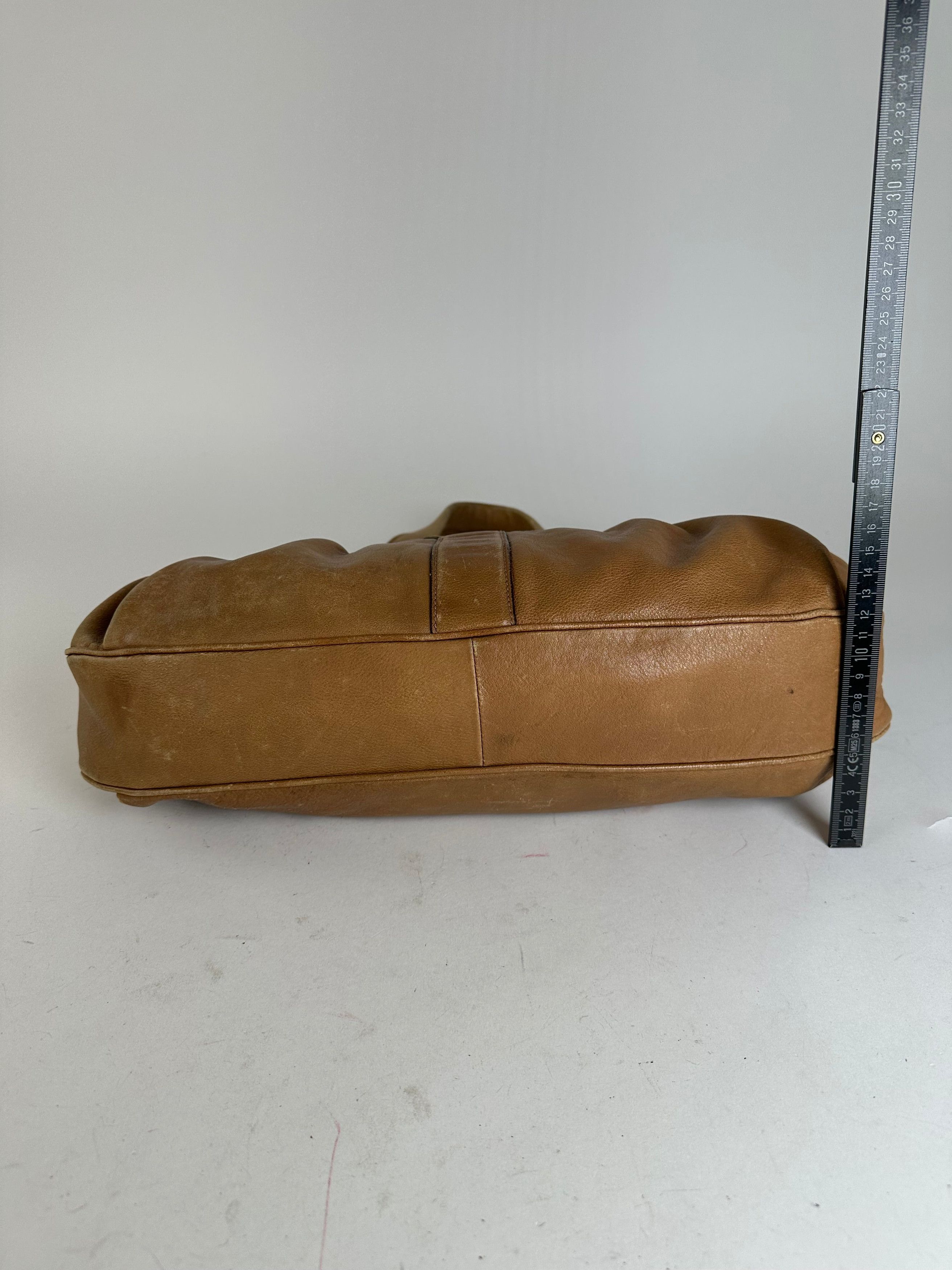 Salvatore Ferragamo Vintage Gancini Shoulder Bag Canvas Tan Size ONE SIZE - 12 Thumbnail