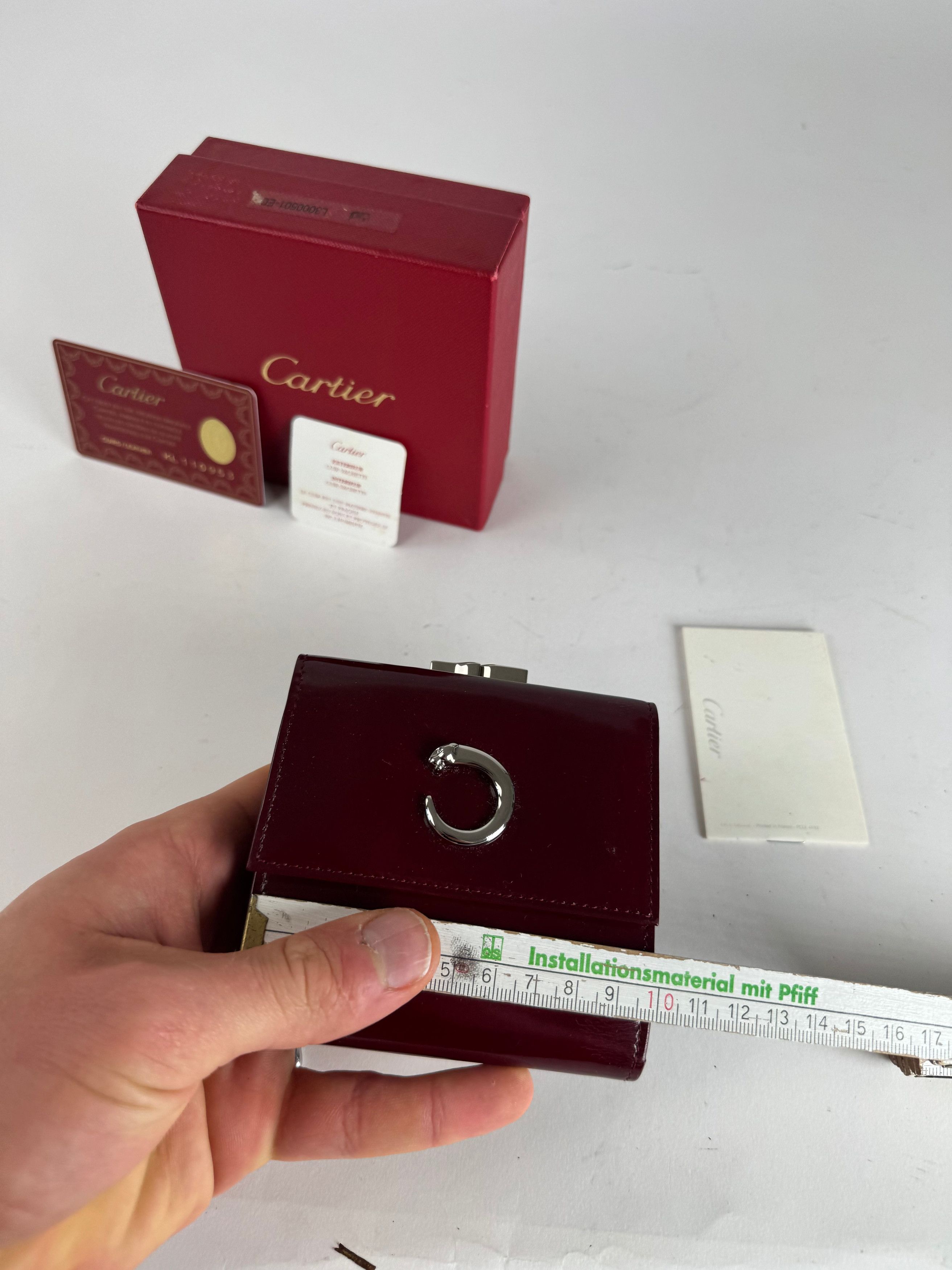 Cartier Vintage Patent Leather Wallet burgundy Size ONE SIZE - 9 Thumbnail