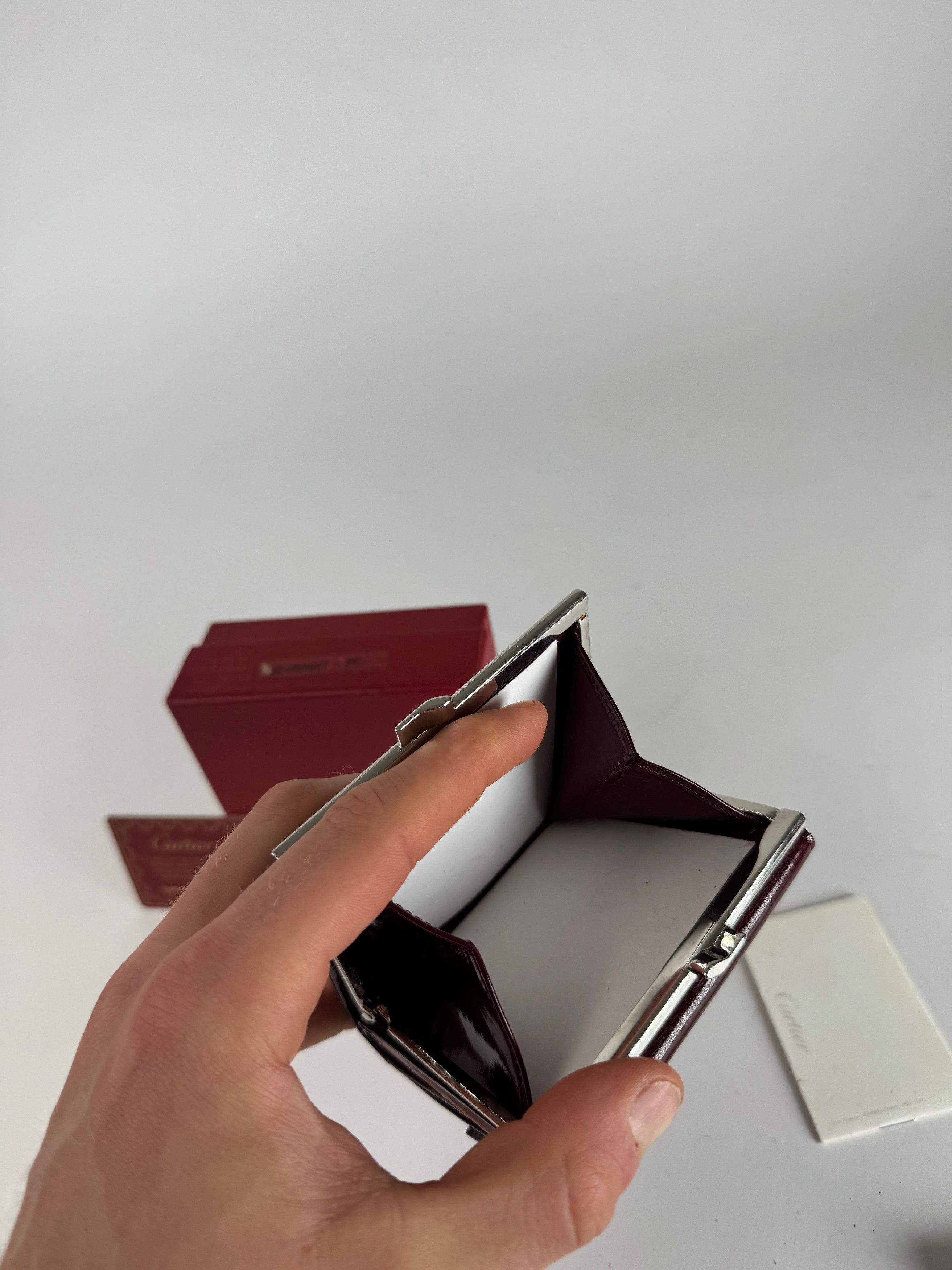 Cartier Vintage Patent Leather Wallet burgundy Size ONE SIZE - 11 Thumbnail