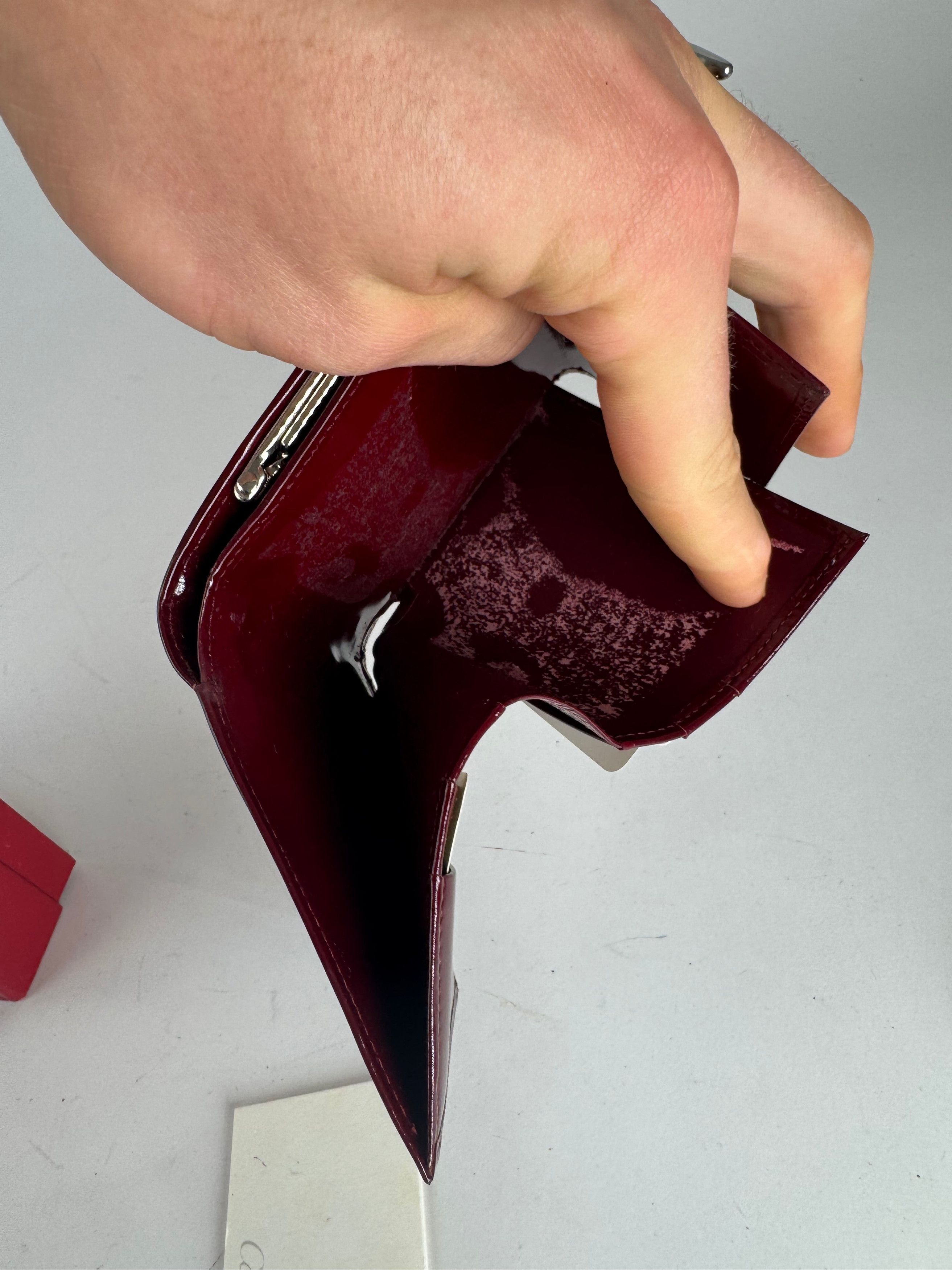 Cartier Vintage Patent Leather Wallet burgundy Size ONE SIZE - 8 Thumbnail
