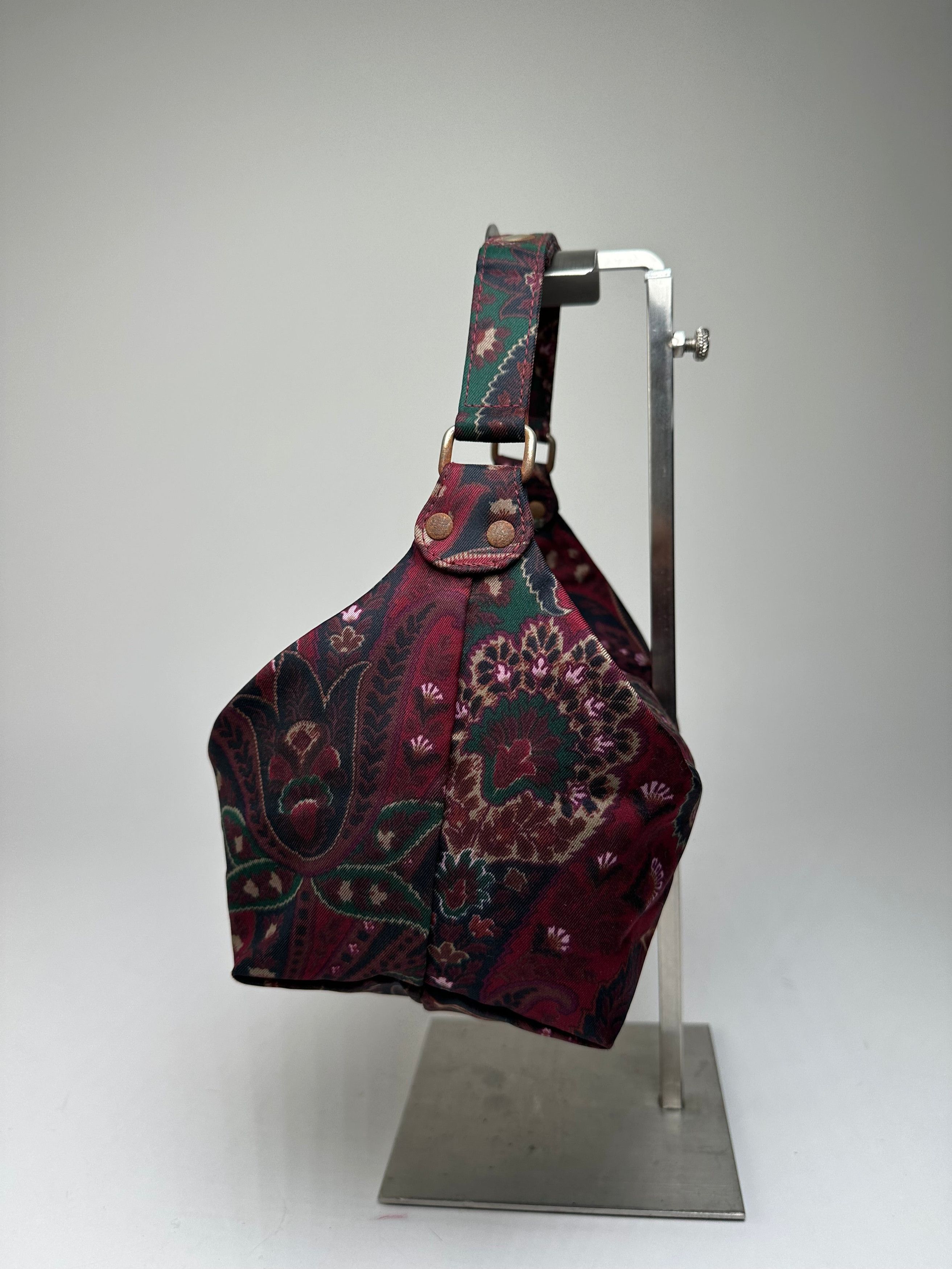 Etro Vintage Paisley Jacquard Cotton Shoulder Bag Purple Green Size ONE SIZE - 9 Thumbnail