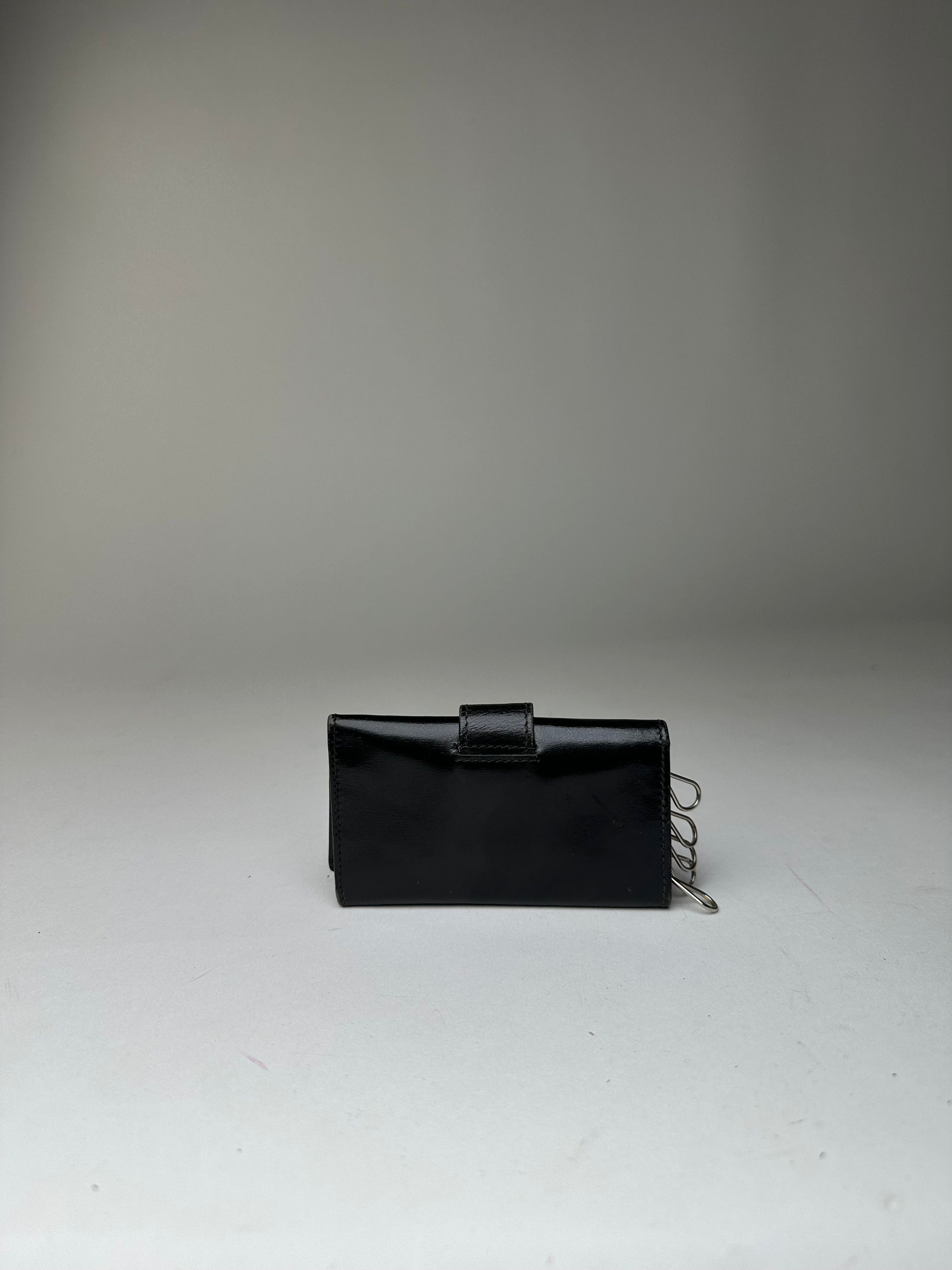 Celine Vintage Paris Leather Key Holder Black Size ONE SIZE - 10 Thumbnail