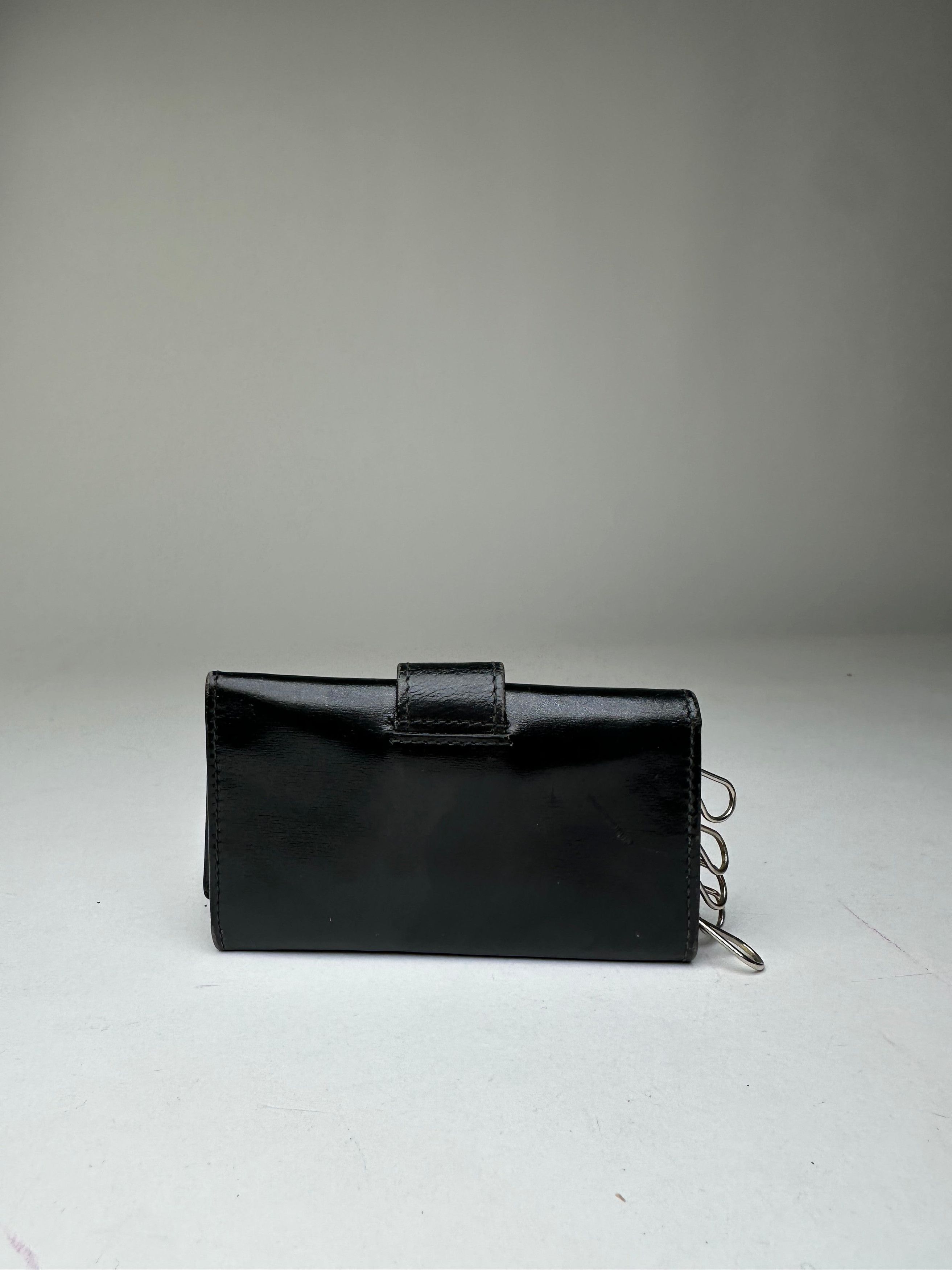 Celine Vintage Paris Leather Key Holder Black Size ONE SIZE - 2 Thumbnail