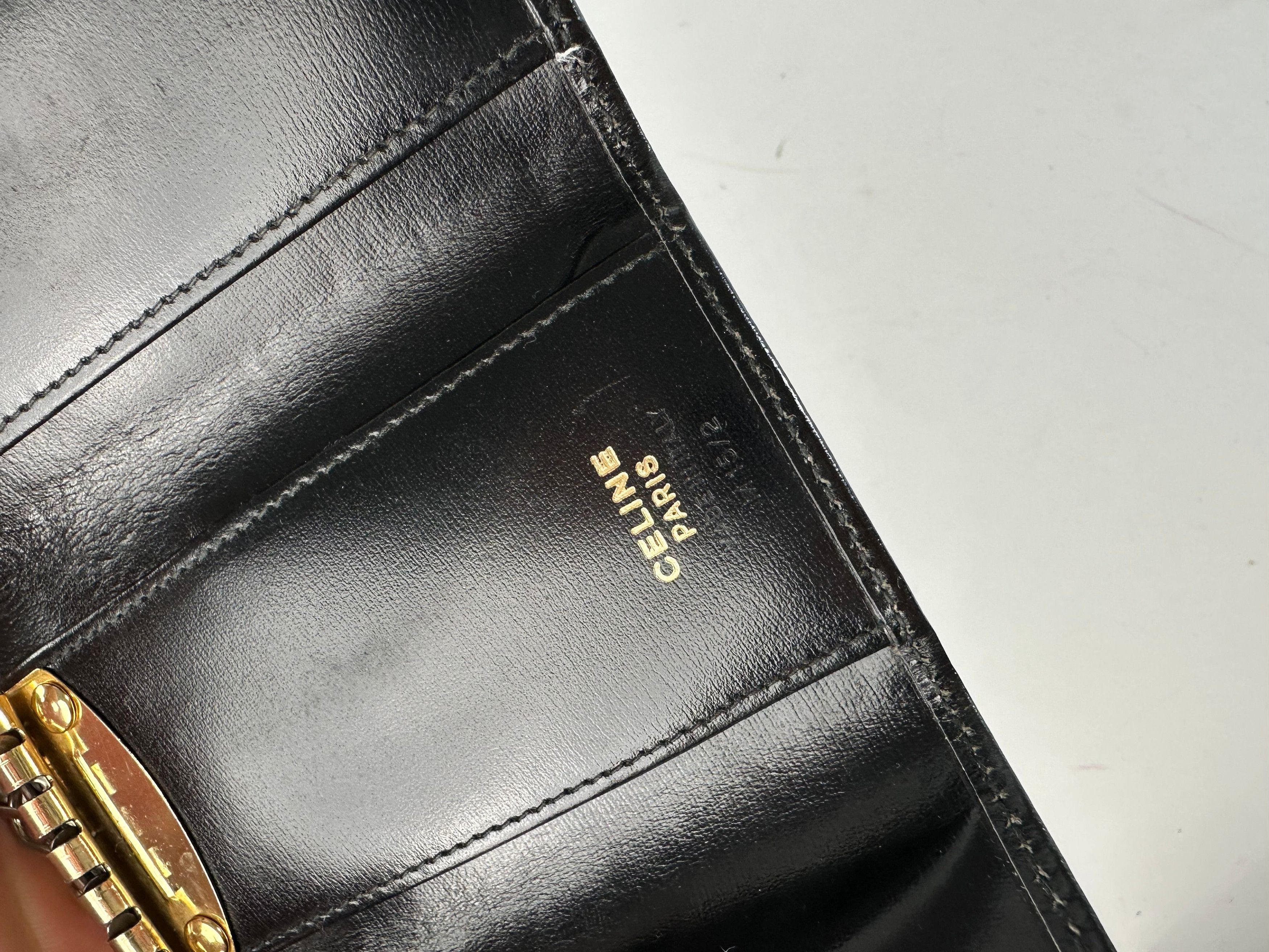 Celine Vintage Paris Leather Key Holder Black Size ONE SIZE - 4 Thumbnail