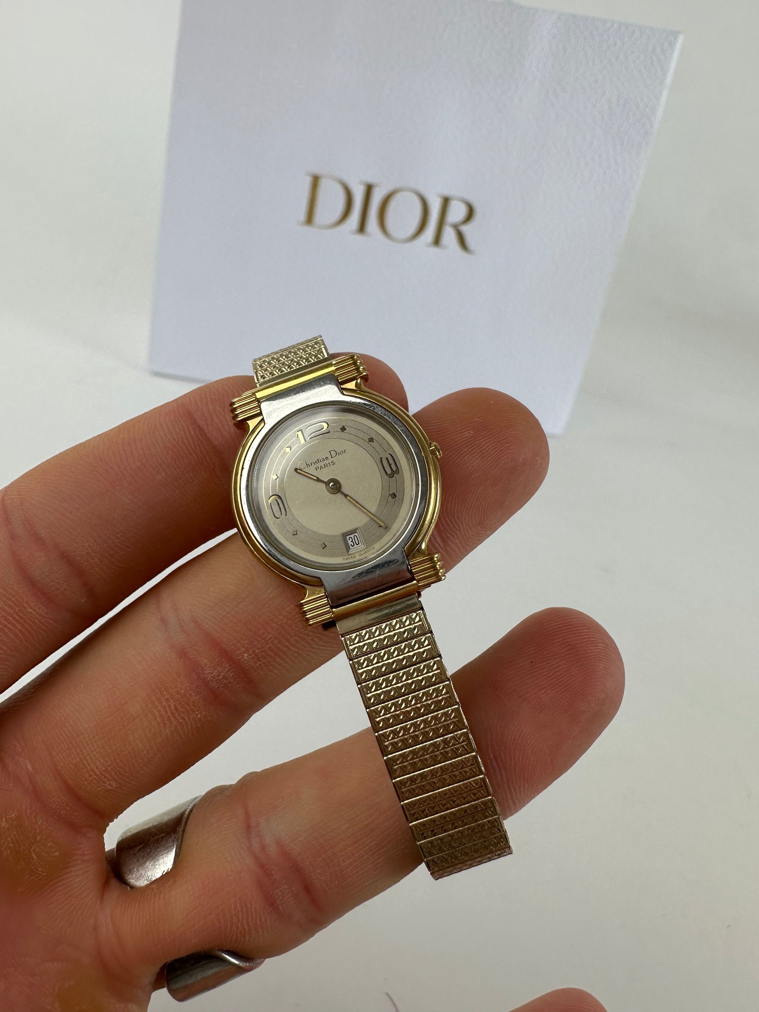 Dior Vintage Paris Ladies Quartz Watch Two-Tone Size ONE SIZE - 3 Thumbnail
