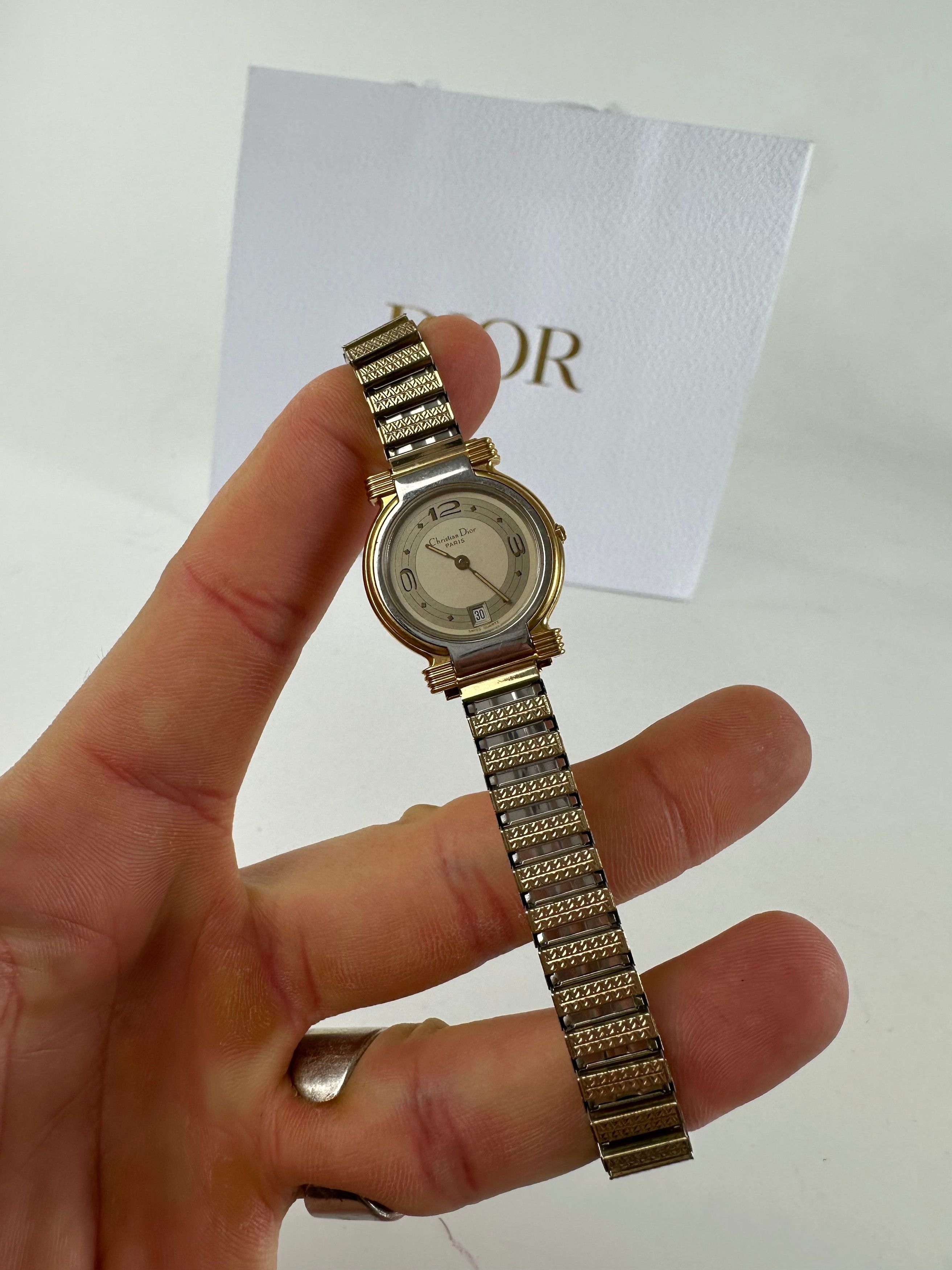 Dior Vintage Paris Ladies Quartz Watch Two-Tone Size ONE SIZE - 4 Thumbnail
