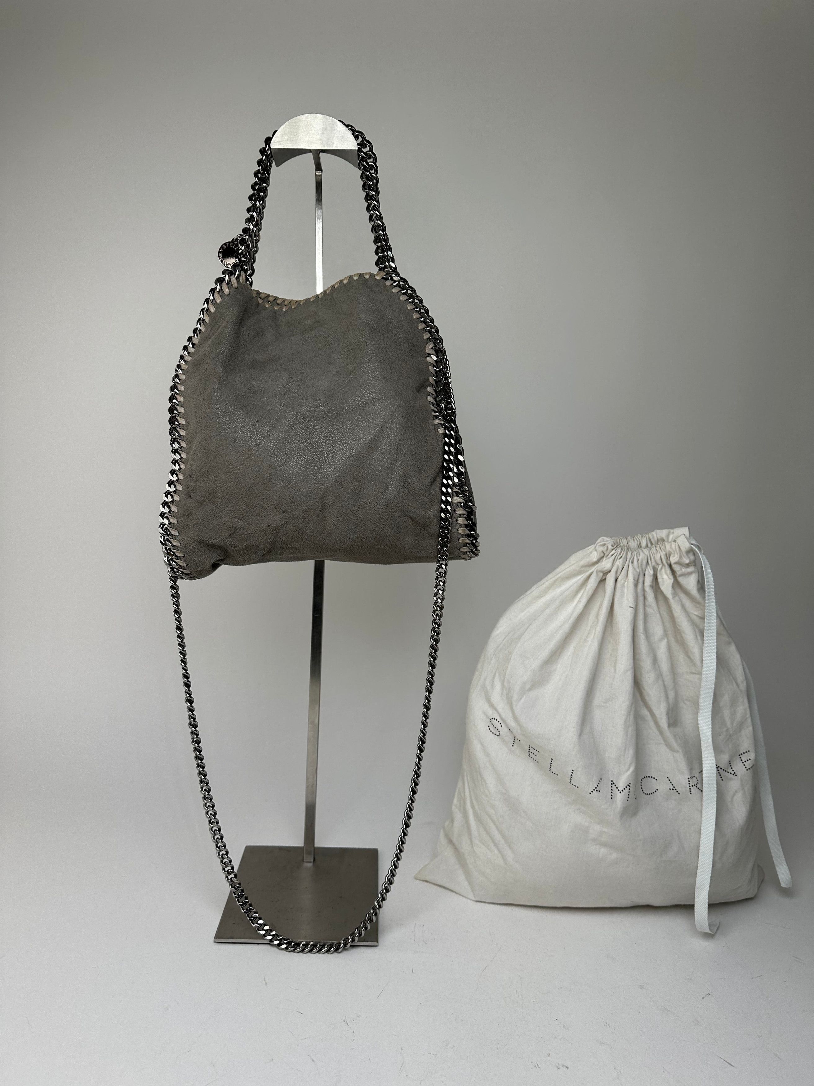 Stella McCartney Vintage Falabella Shoulder Bag Faux Suede Grey Size ONE SIZE - 3 Thumbnail