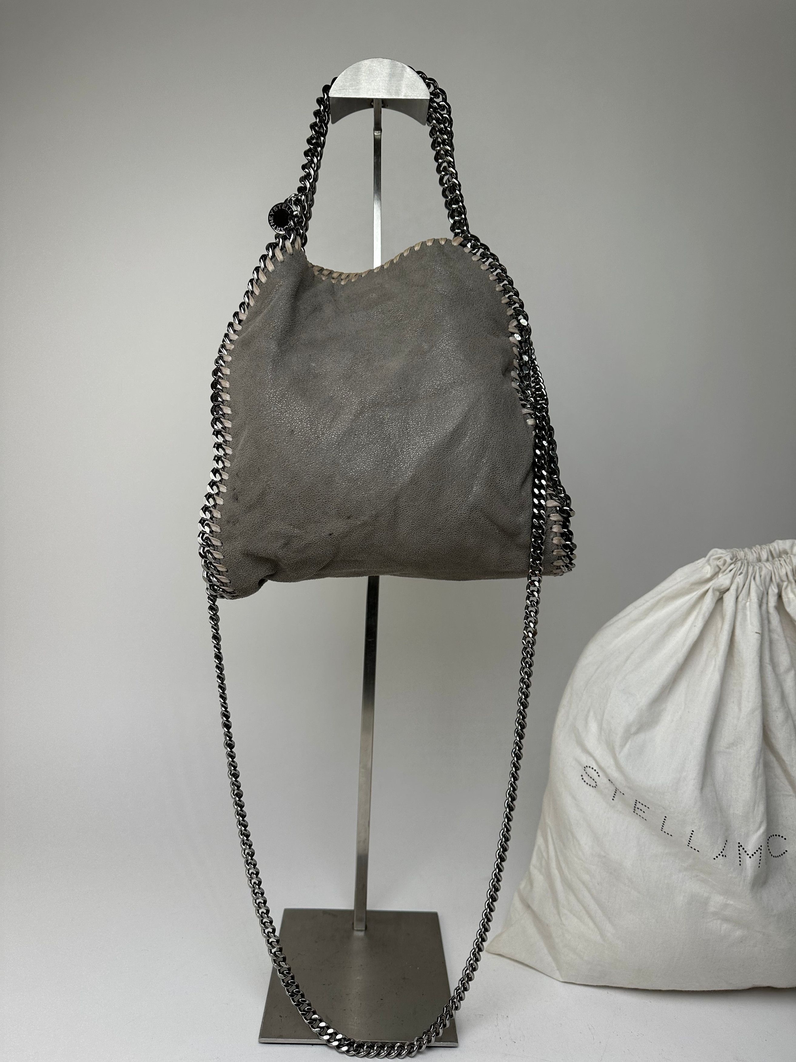 Stella McCartney Vintage Falabella Shoulder Bag Faux Suede Grey Size ONE SIZE - 8 Thumbnail