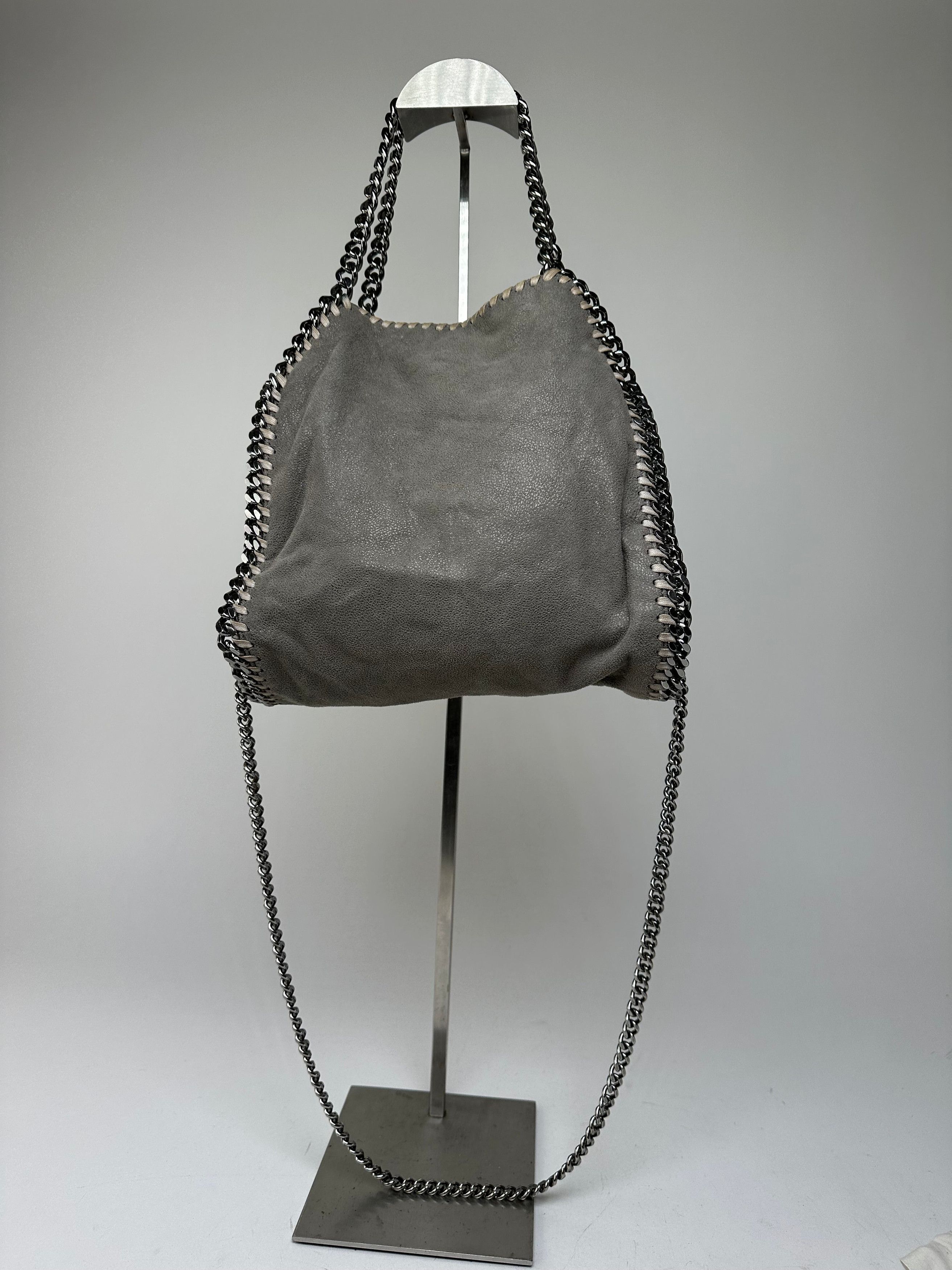 Stella McCartney Vintage Falabella Shoulder Bag Faux Suede Grey Size ONE SIZE - 2 Thumbnail
