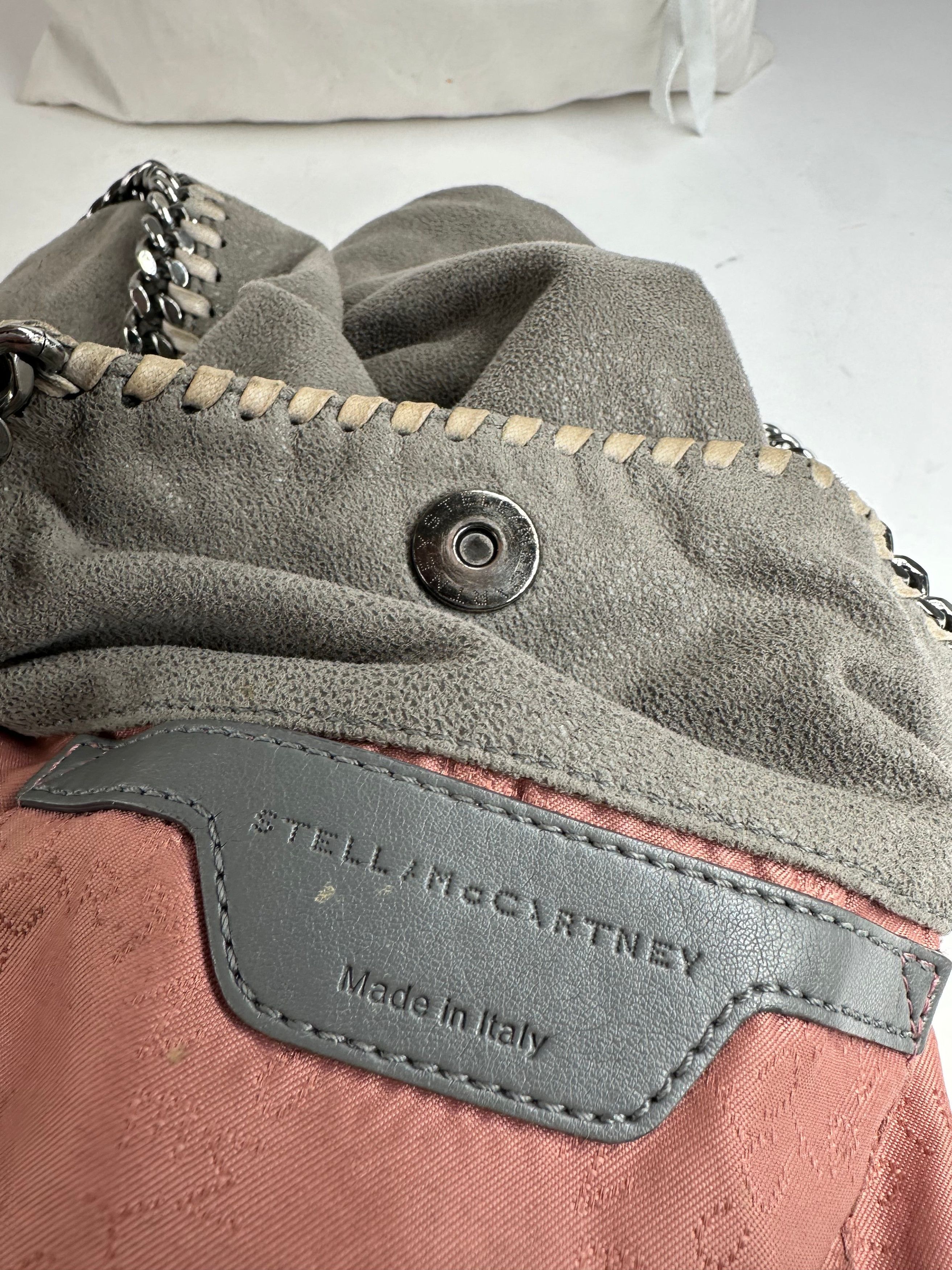 Stella McCartney Vintage Falabella Shoulder Bag Faux Suede Grey Size ONE SIZE - 6 Thumbnail